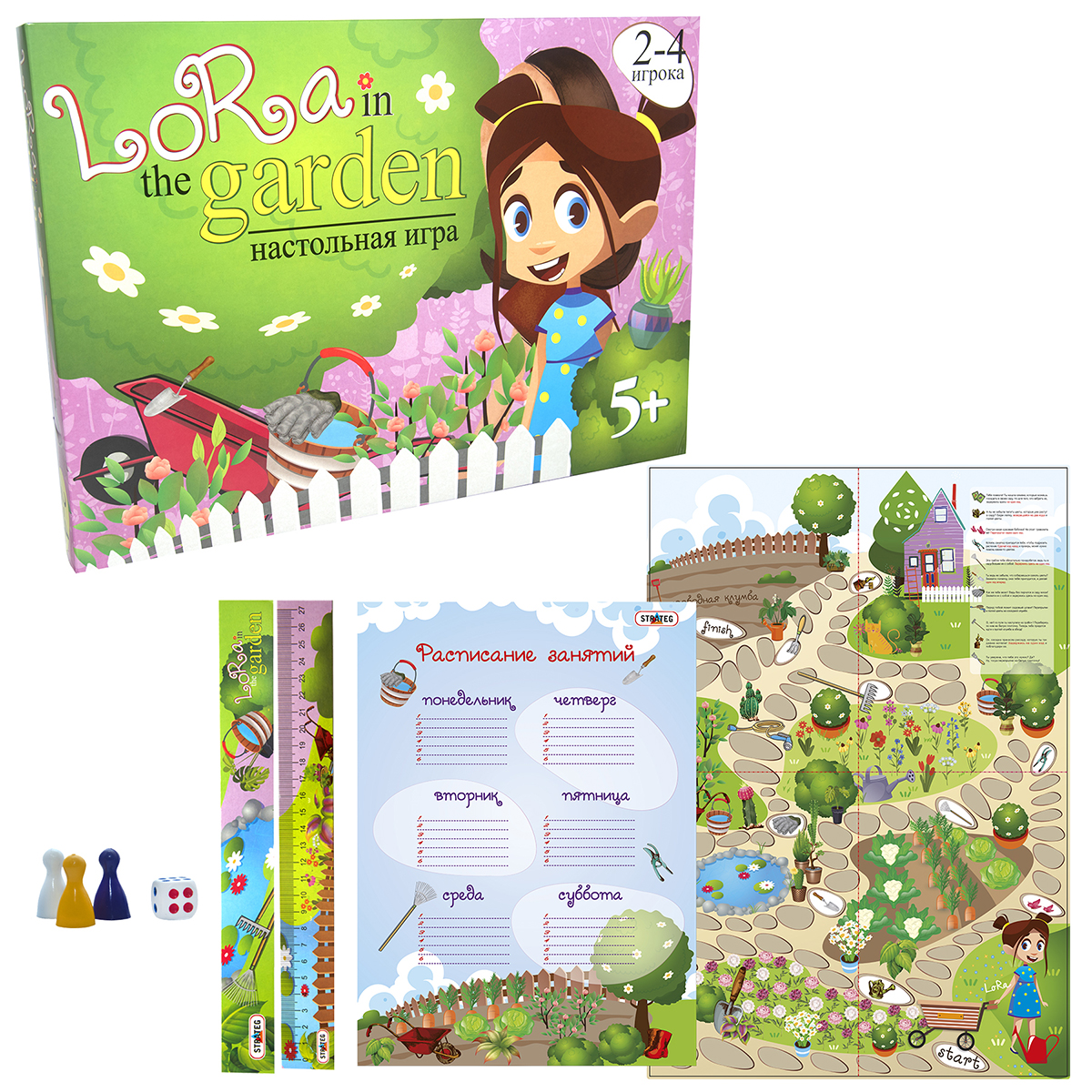 Настольная игра Strateg Lora in the Garden на русском языке (30514)