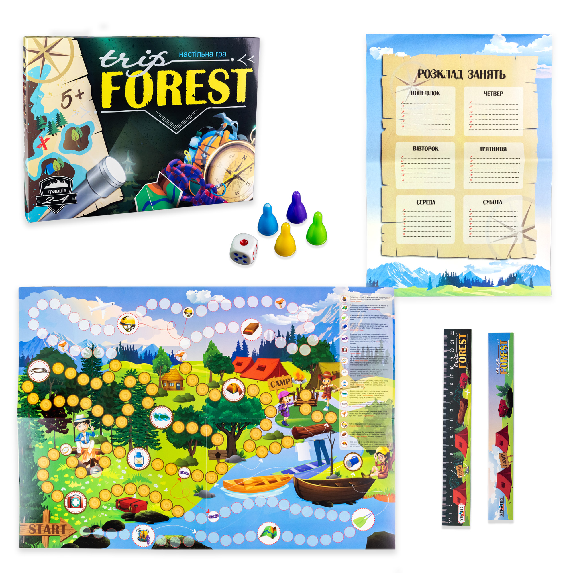 Настольная игра Strateg Trip Forest на украинском языке (30553)