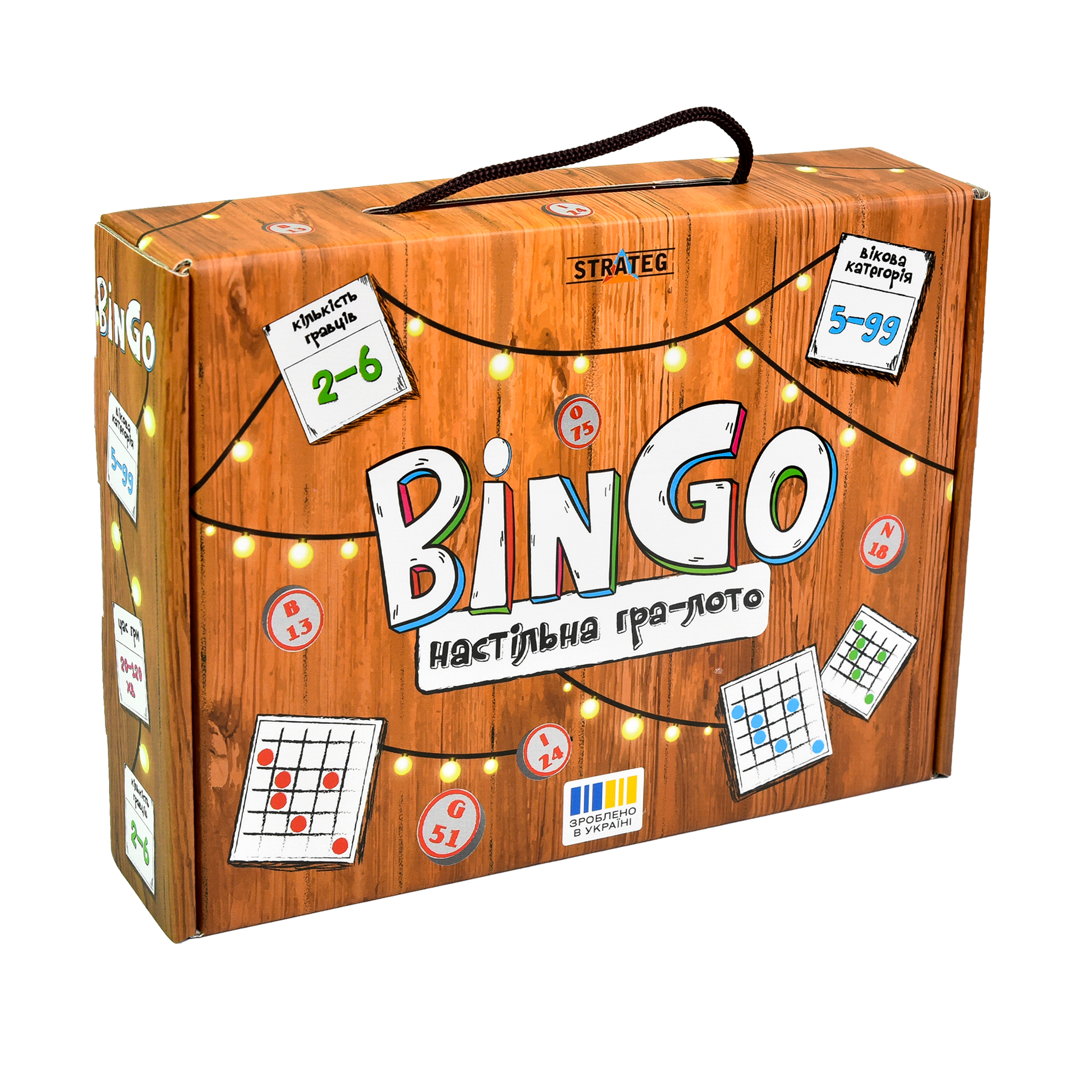 Настільна гра Strateg Лото BinGo українською мовою (30757)