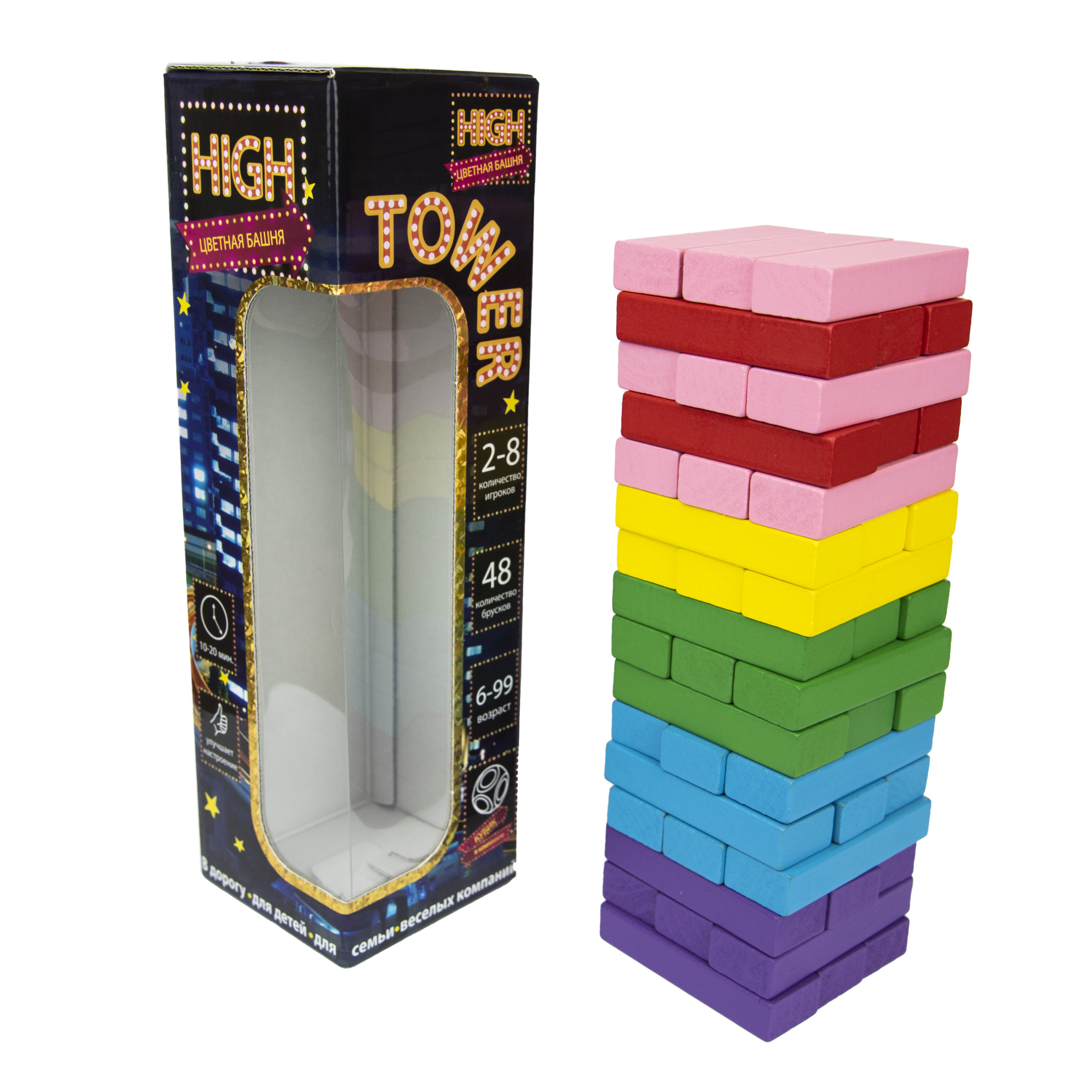 Настольная игра Strateg High Tower дженга на русском языке (30960)