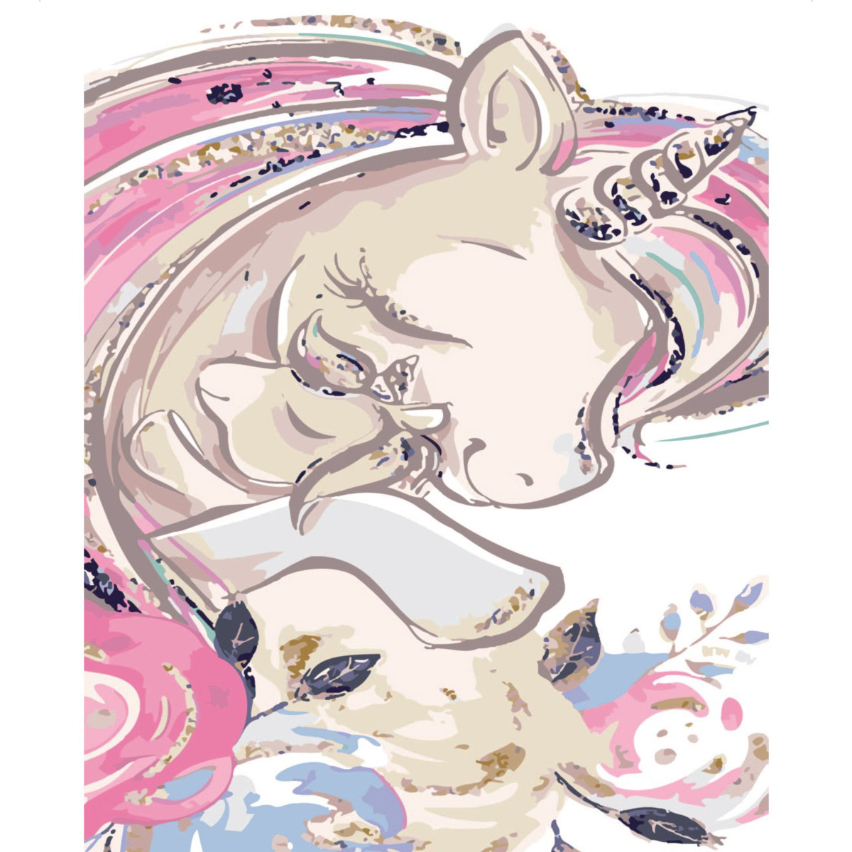 Картина за номерами Strateg Мамина любов з лаком розміром 30х40 см SS-6400