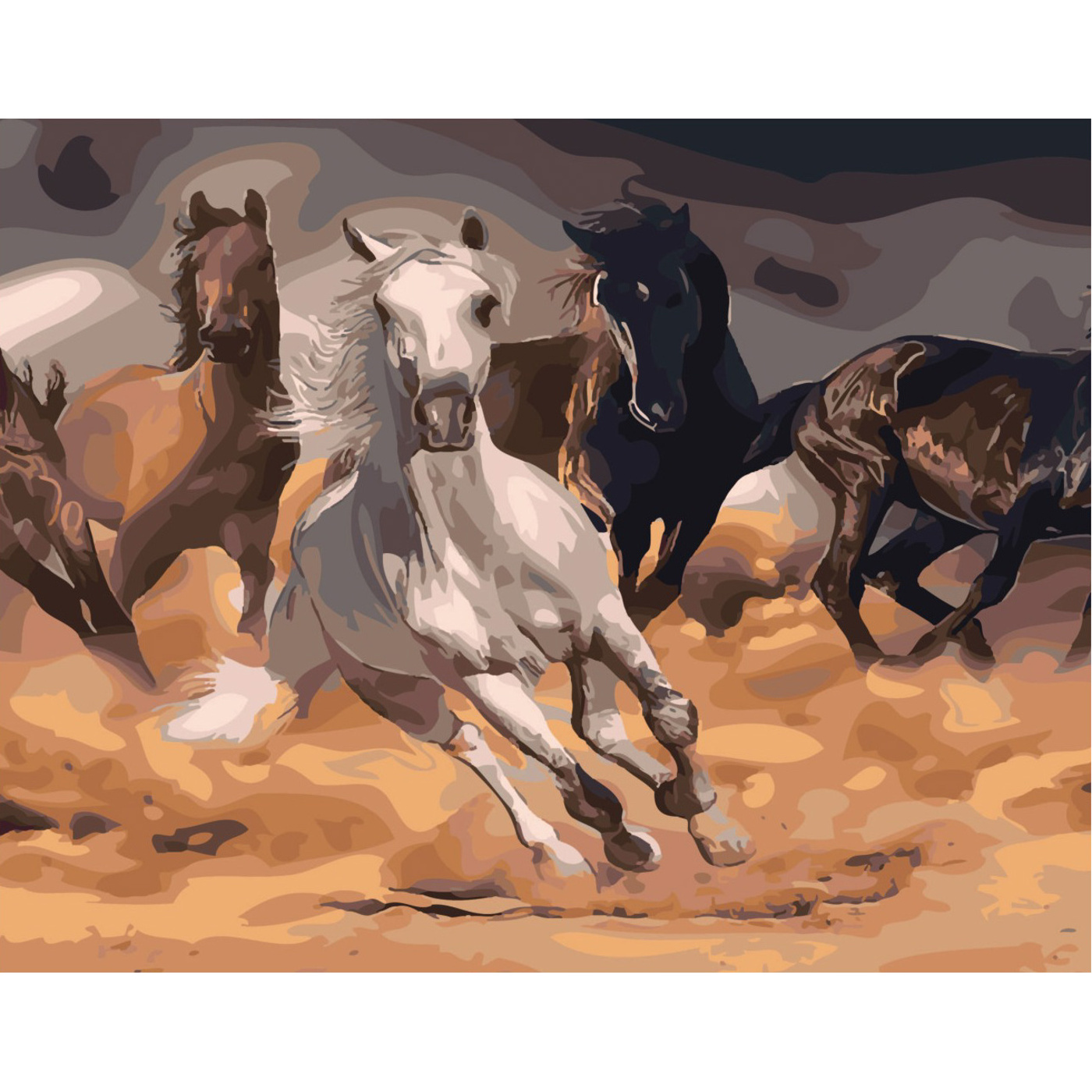 Картина за номерами Strateg Швидкість з лаком розміром 40х50 см SY6411