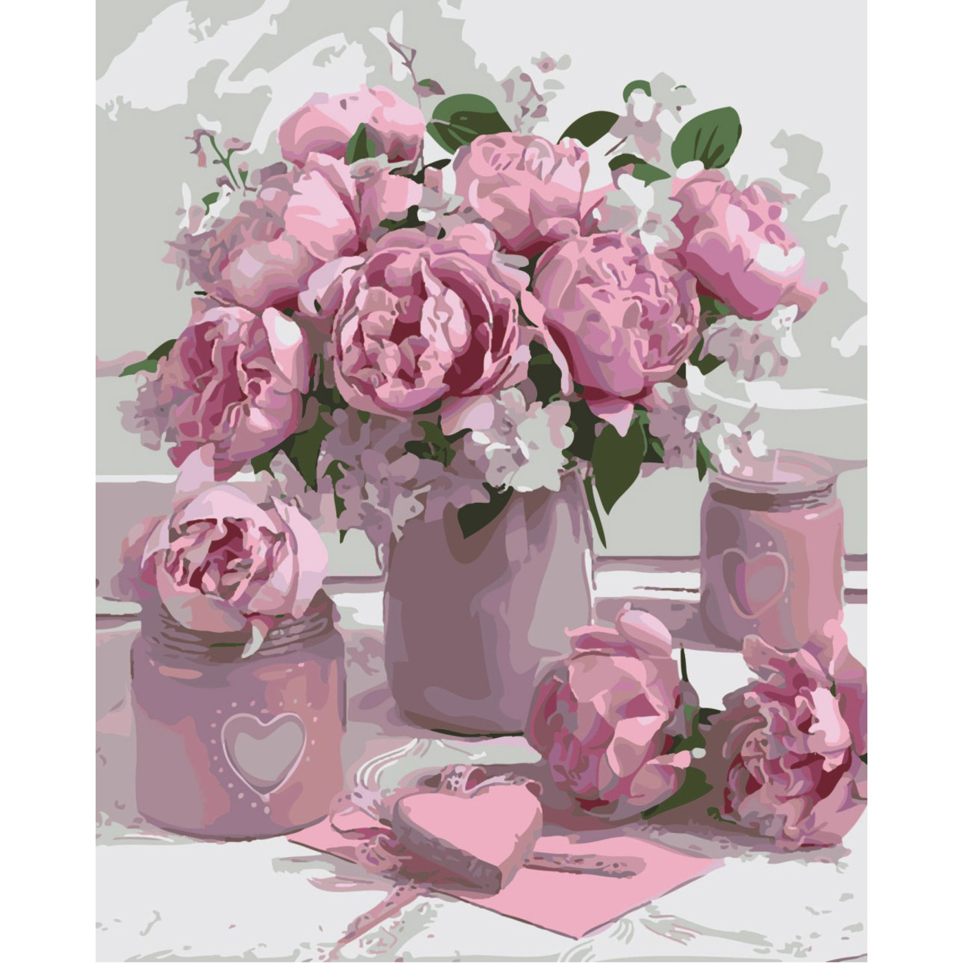 Картина за номерами Strateg Миловидний натюрморт з лаком розміром 40х50 см SY6512