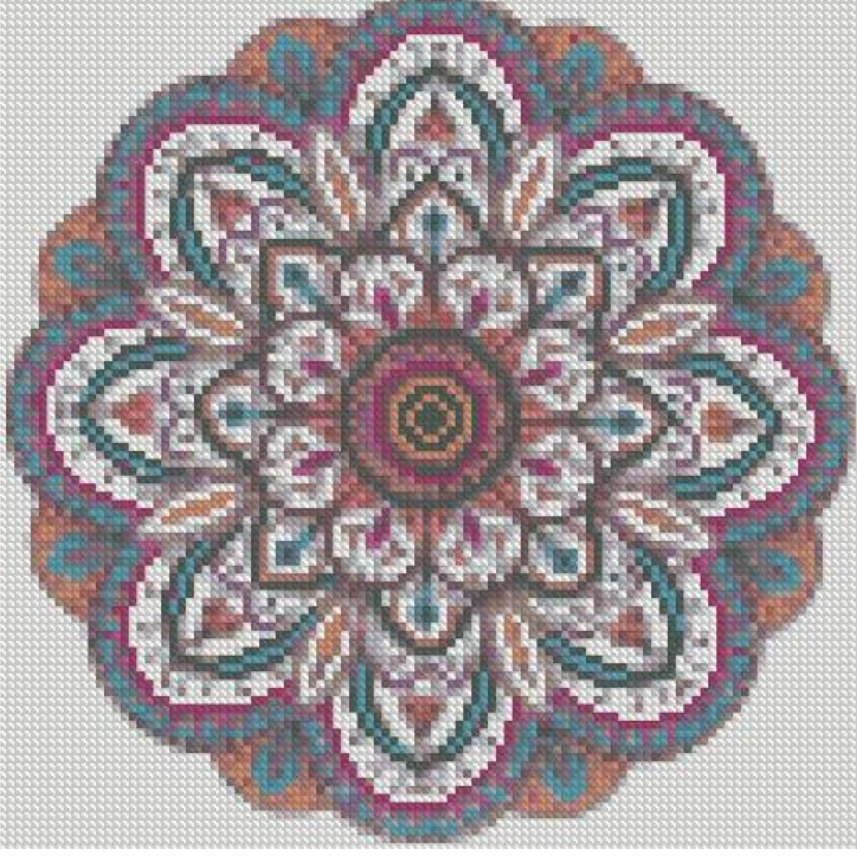 Алмазна мозаїка Strateg Мандала 2 розміром 30х30 см CA-0065