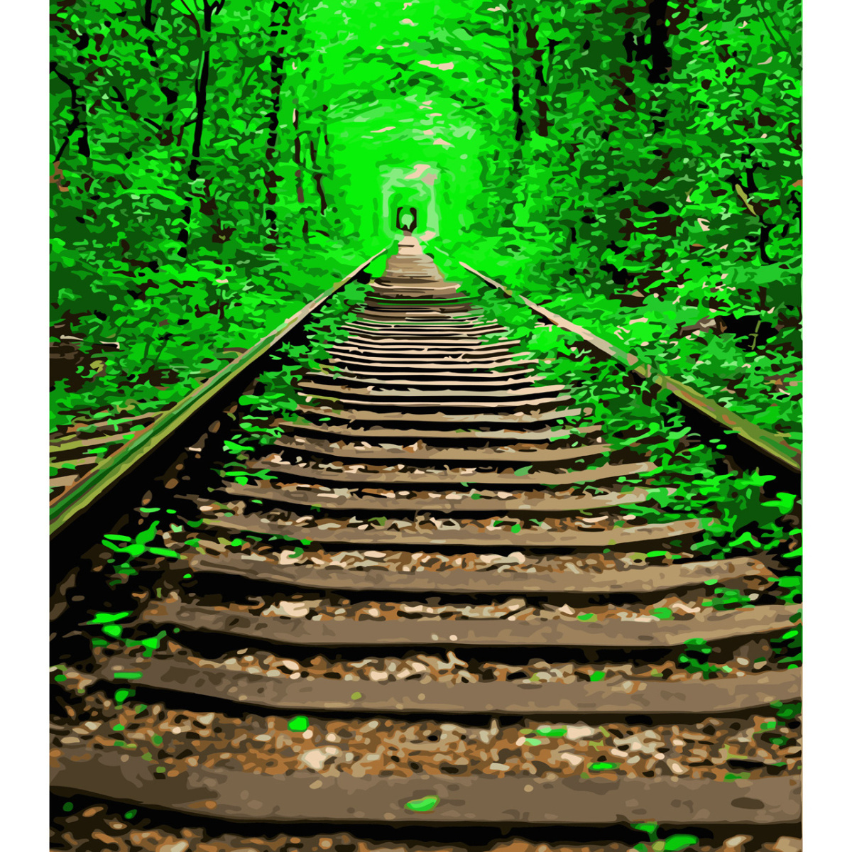 Картина за номерами Strateg Тунель кохання з лаком розміром 40х50 см SY6556