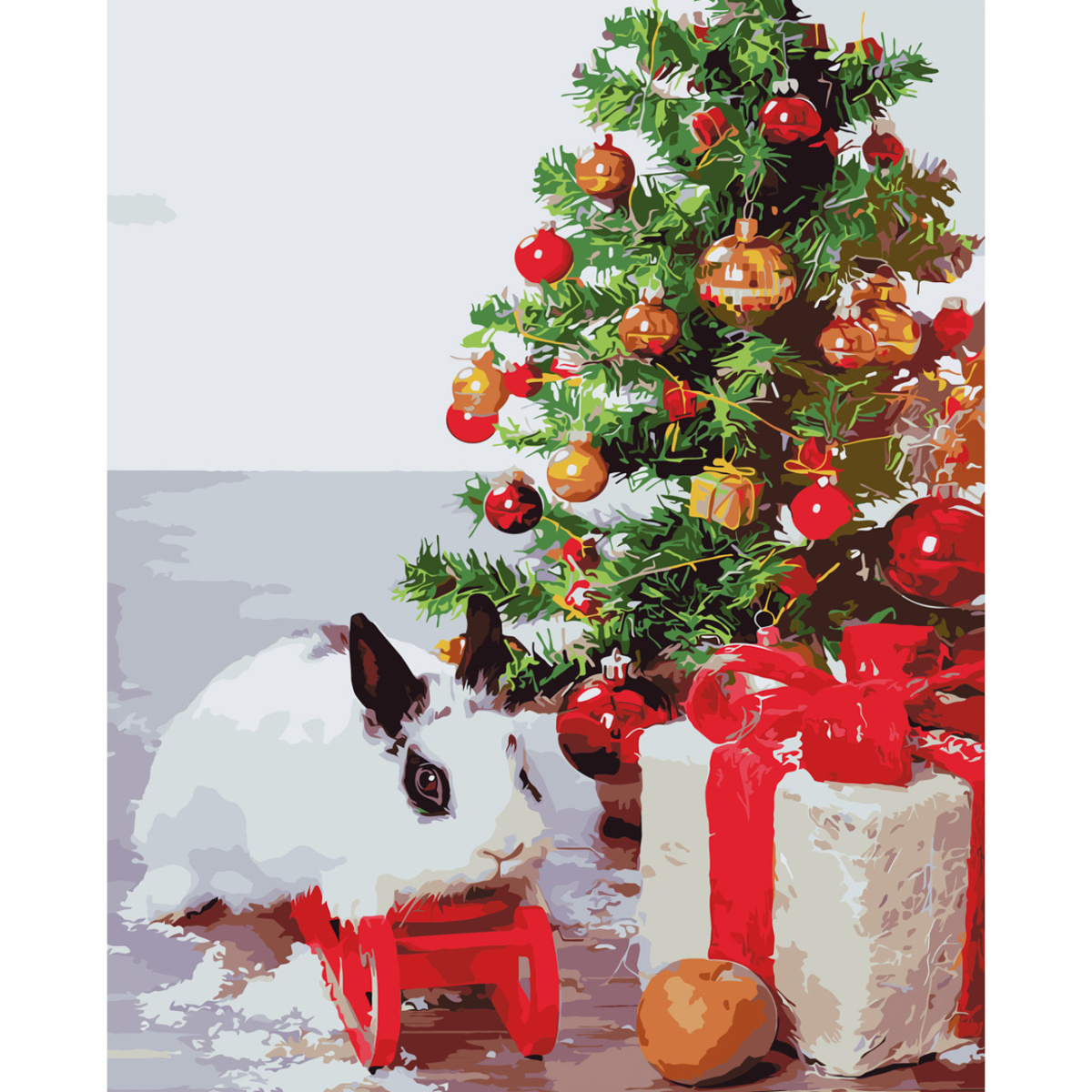 Картина за номерами Strateg Вухань з подарунками з лаком розміром 40х50 см SY6576