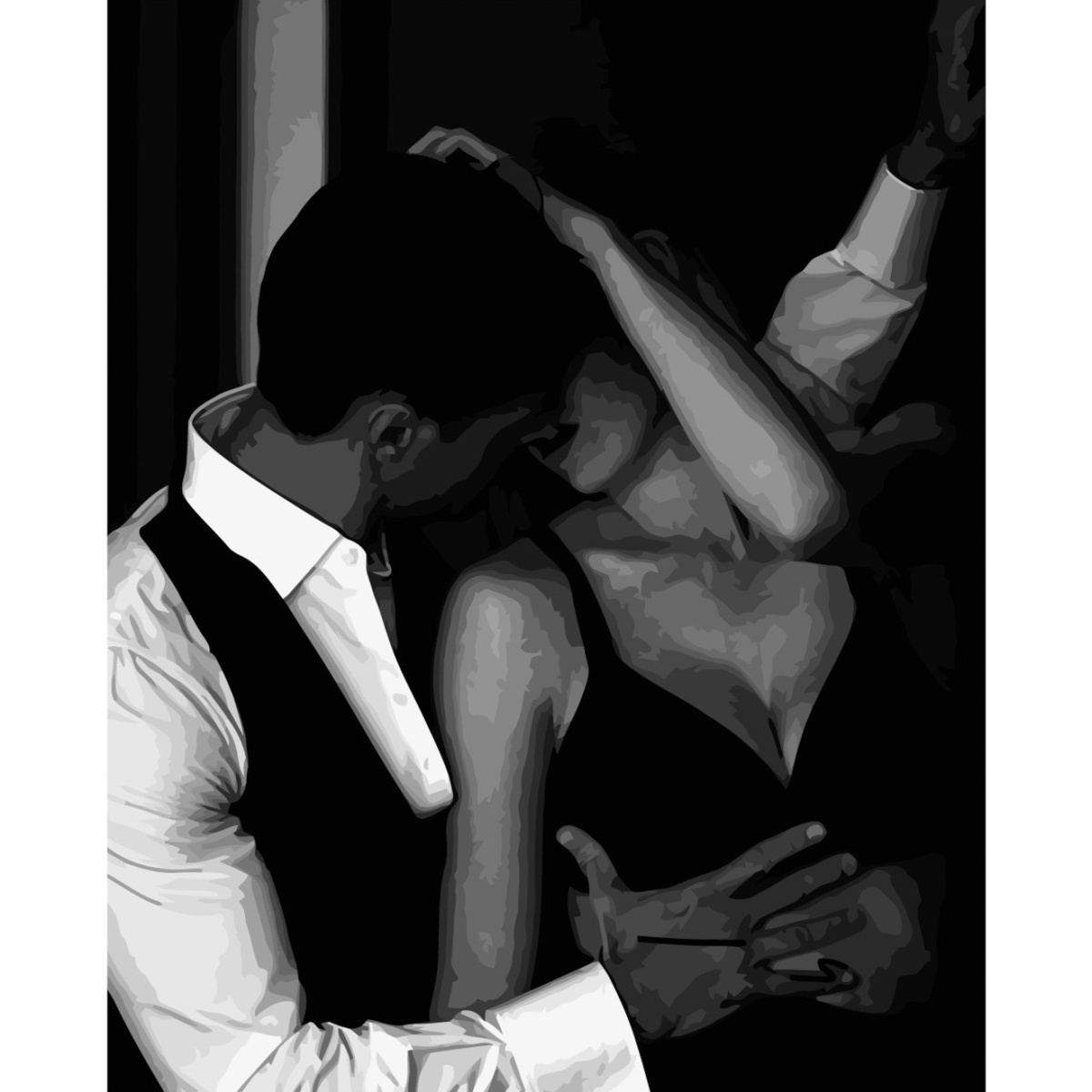 Картина за номерами Strateg Вогонь пристрасті з лаком розміром 40х50 см VA-1896