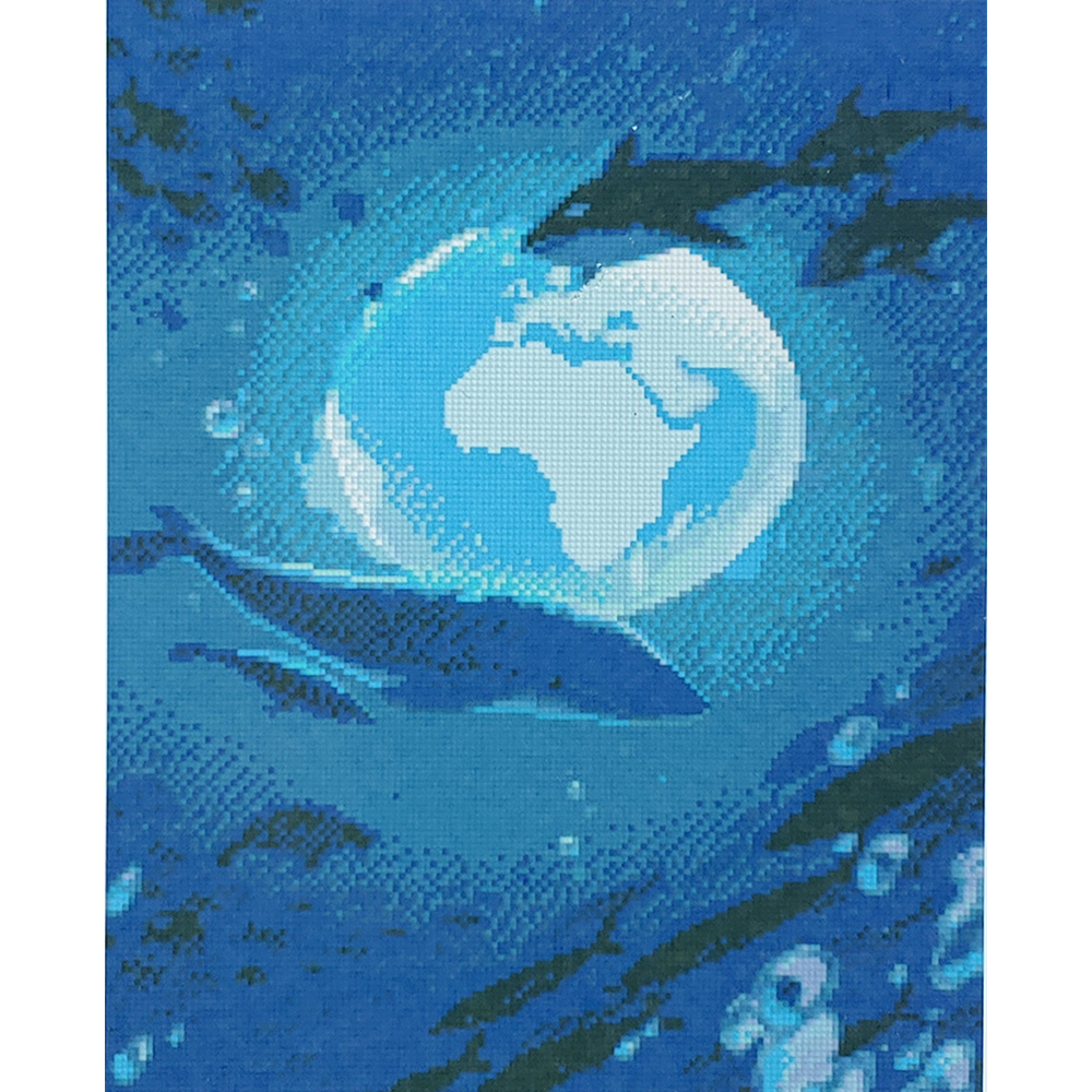 Diamond mosaic Strateg Water universe size 40x50 cm (D0048)