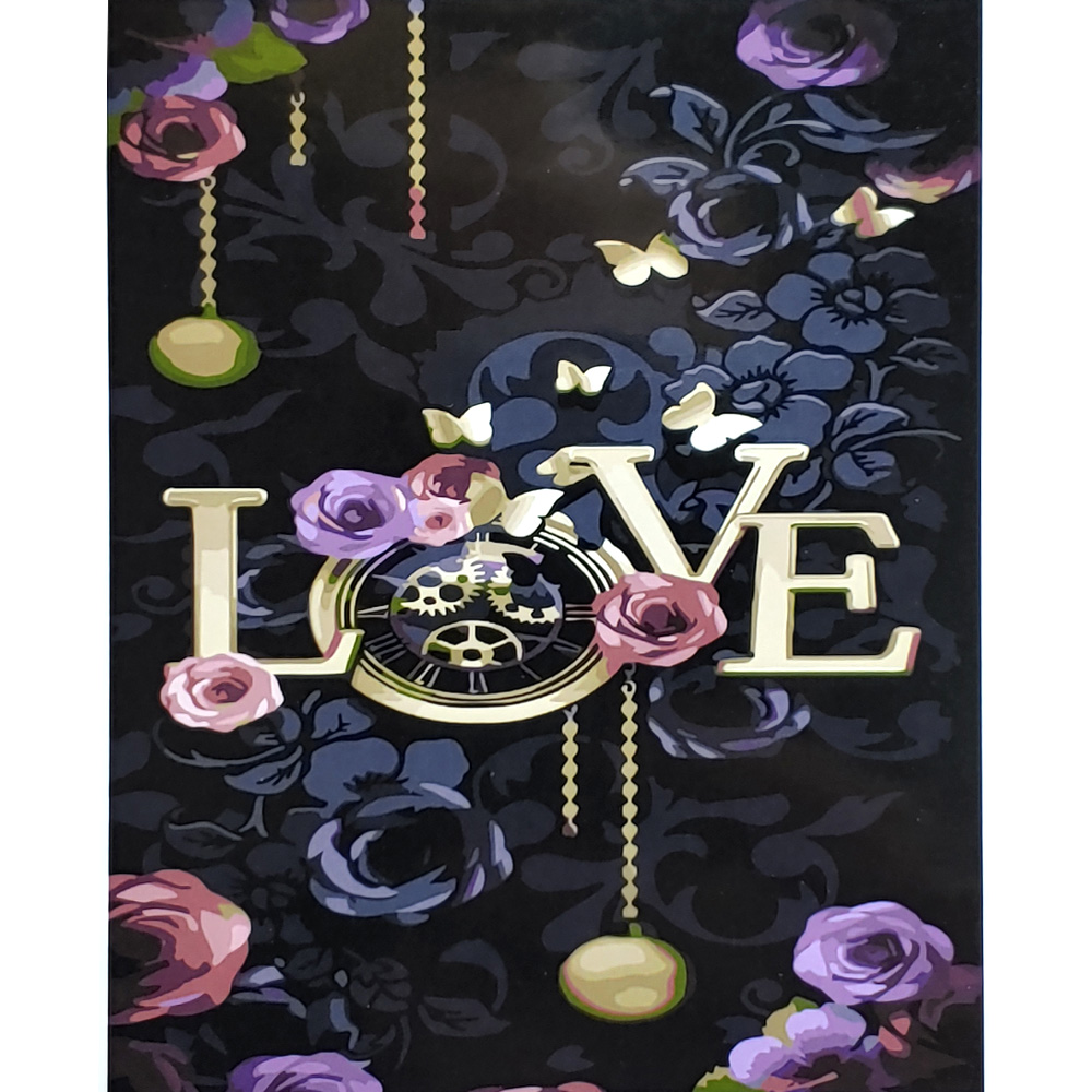 Paint by number Strateg Love with varnish and level size 40x50 cm (SY6783)