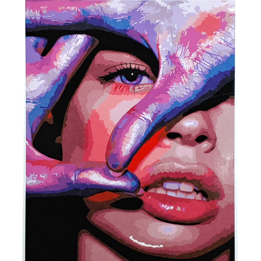 Картина за номерами Strateg Сфокусований погляд з лаком розміром 40х50 см (SY6877)