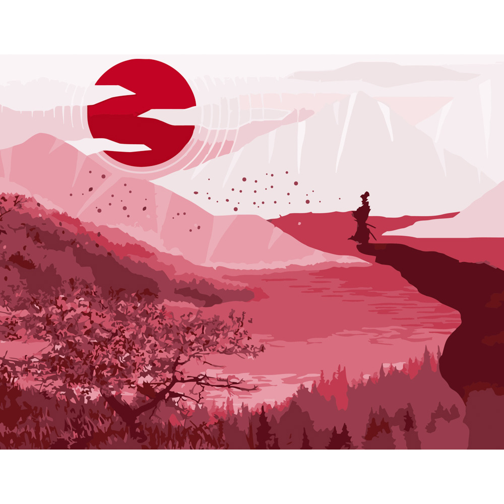 Картина за номерами Strateg Японський міраж розміром 40х50 см (DY139)