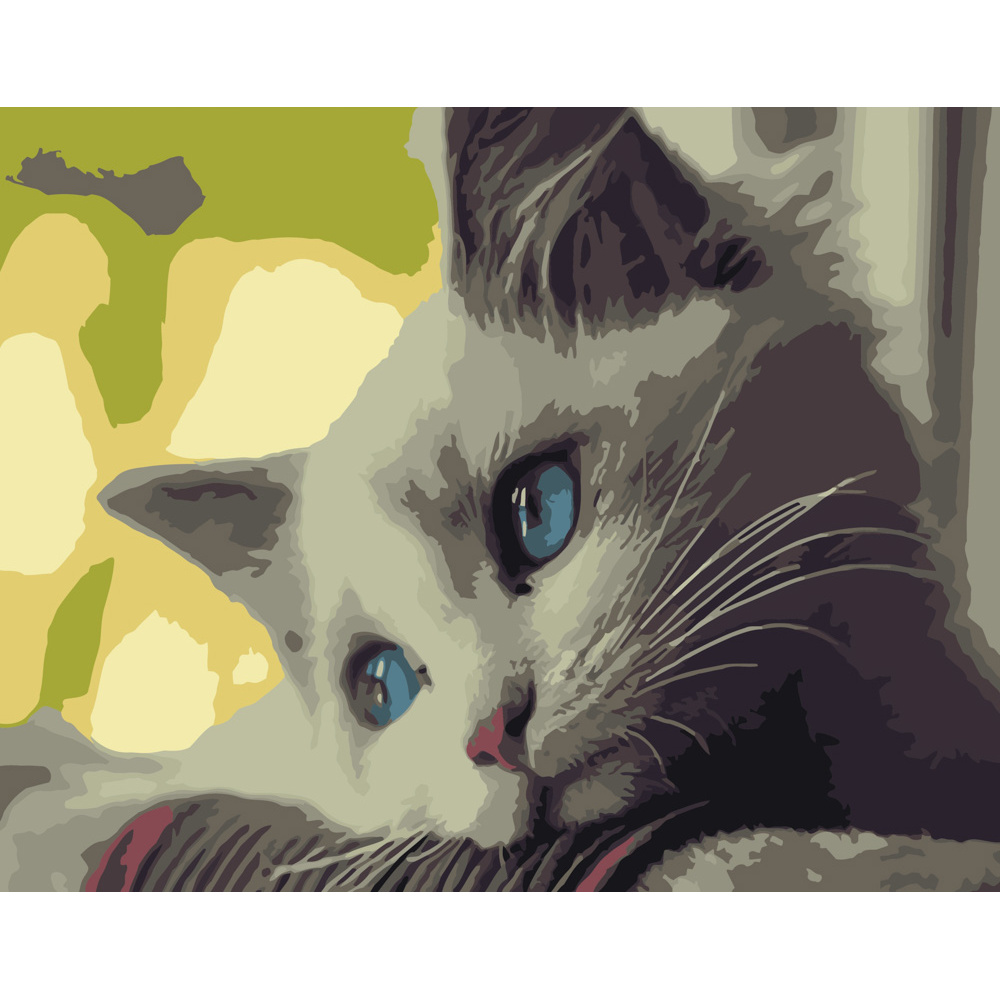 Картина за номерами Strateg Невинний погляд розміром 40х50 см (DY176)