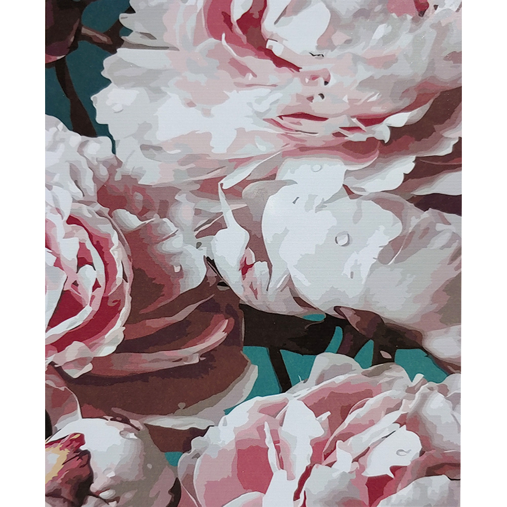 Картина за номерами Strateg Ніжність пелюсток з лаком розміром 40х50 см (SY6654)