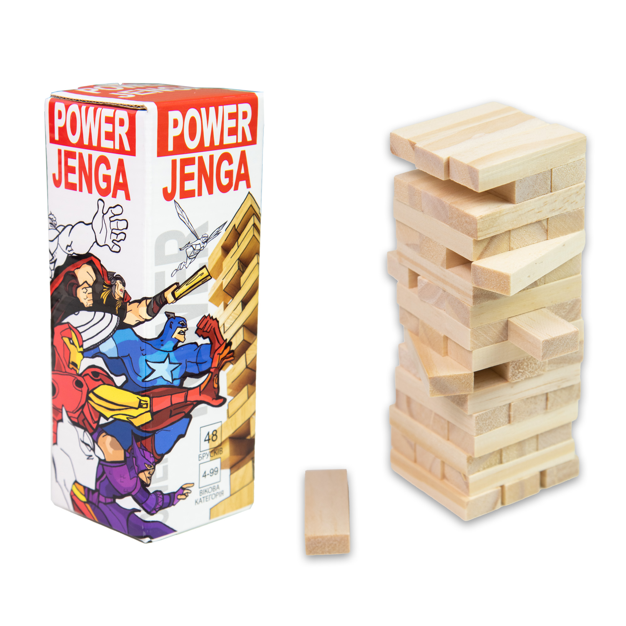 Настольная игра Strateg Power Jenga джанга 48 брусков (30275)