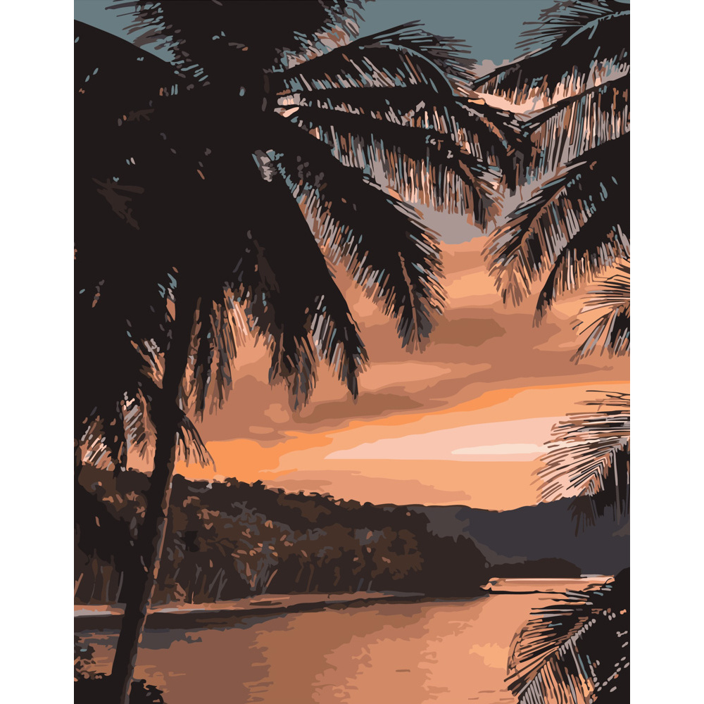 Картина за номерами Strateg При заході сонця розміром 40х50 см (DY247)