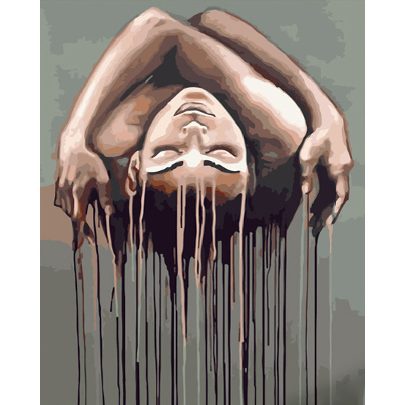 Картина за номерами Strateg Потоки тіла розміром 40х50 см (GS655)