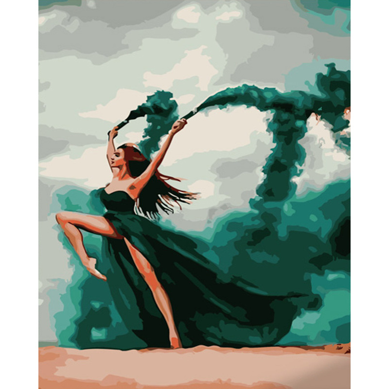 Картина за номерами Strateg В зеленому димі розміром 40х50 см (GS745)