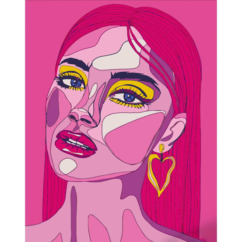 Картина за номерами Strateg В рожевих тонах розміром 40х50 см (DY324)