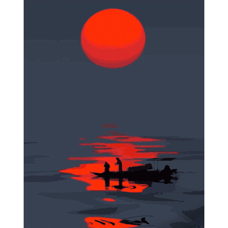 Картина за номерами Strateg Місячна стежка розміром 40х50 см (DY375)