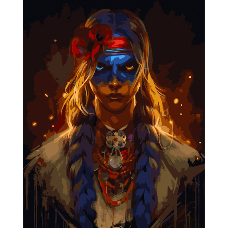 Картина за номерами Strateg Суровий погляд розміром 40х50 см (GS813)