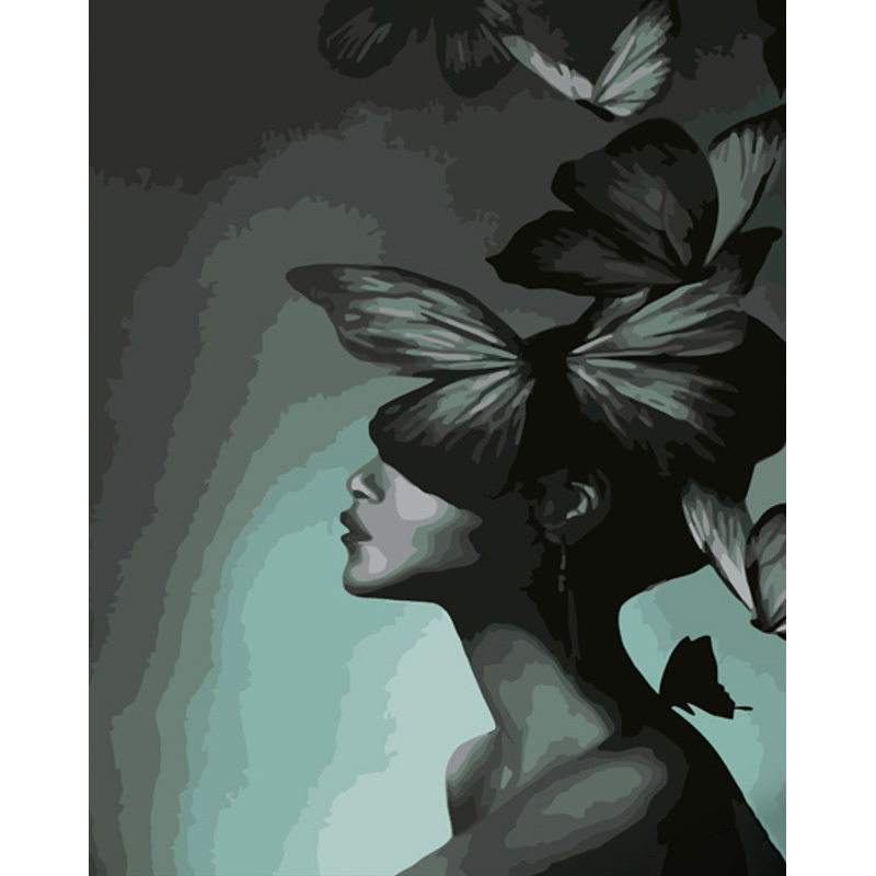 Картина за номерами Strateg Думки-метелики розміром 40х50 см (GS1039)