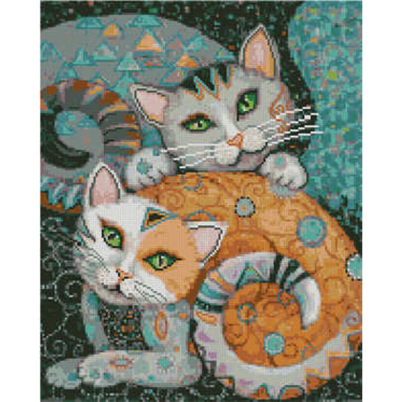 Алмазна картина Strateg Дивовижні пухнастики розміром 40х50 см (L-263)