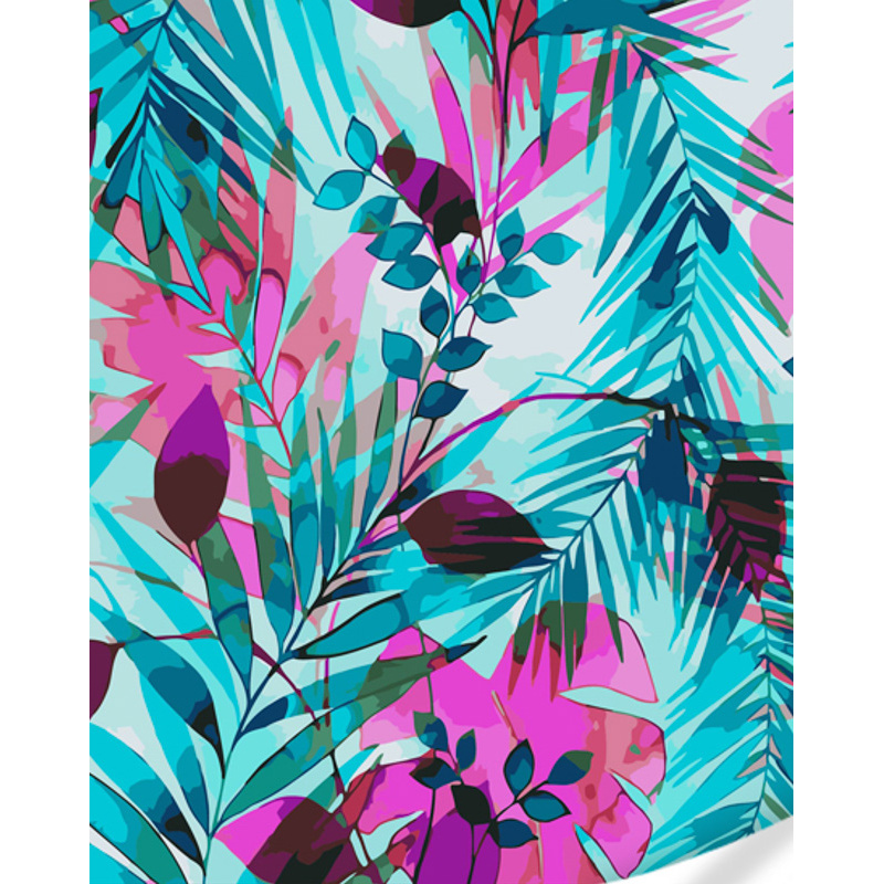 Картина за номерами Strateg Дивовижні рослини з лаком та з рівнем розміром 40х50 см (GS1536)