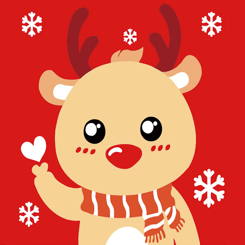 Painting by numbers Strateg  Deer size 20x20 cm (HH5293)