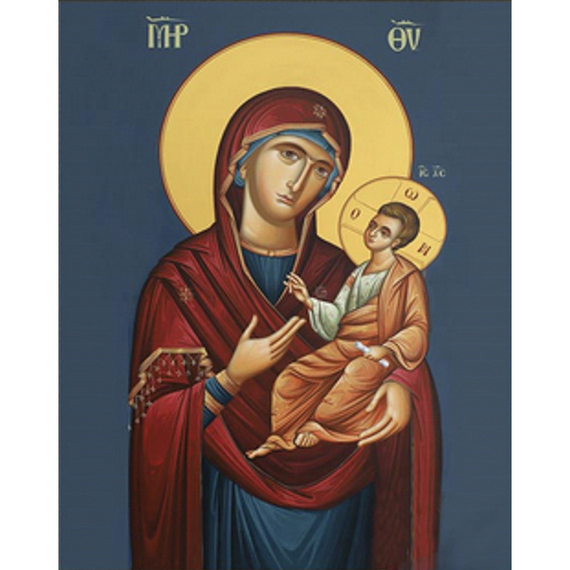 Алмазна мозаїка Strateg Божа Матір розміром 30х40 см (HEG86029)