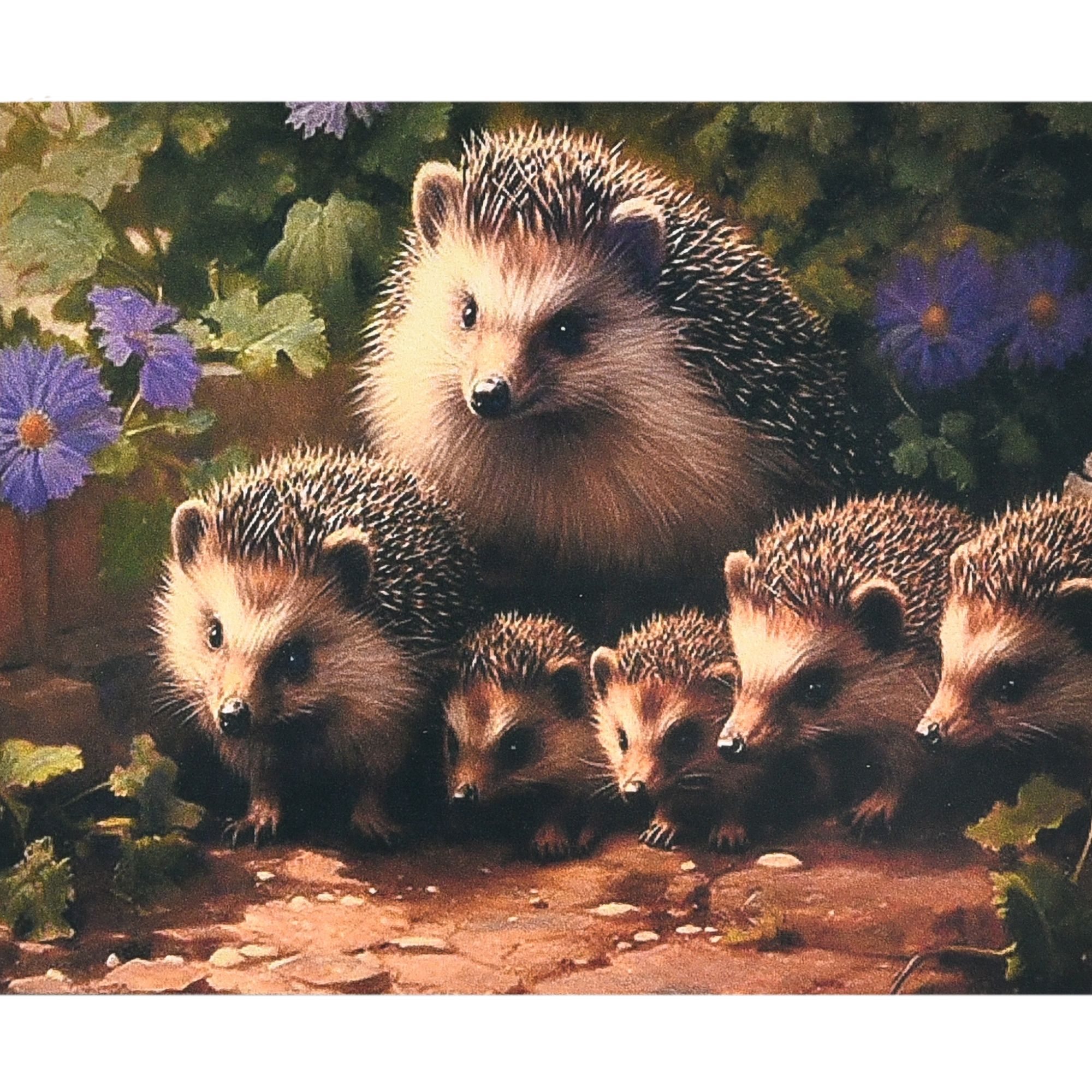 Алмазна мозаїка Strateg Сім'я їжаків розміром 40х50 см (SK88256)