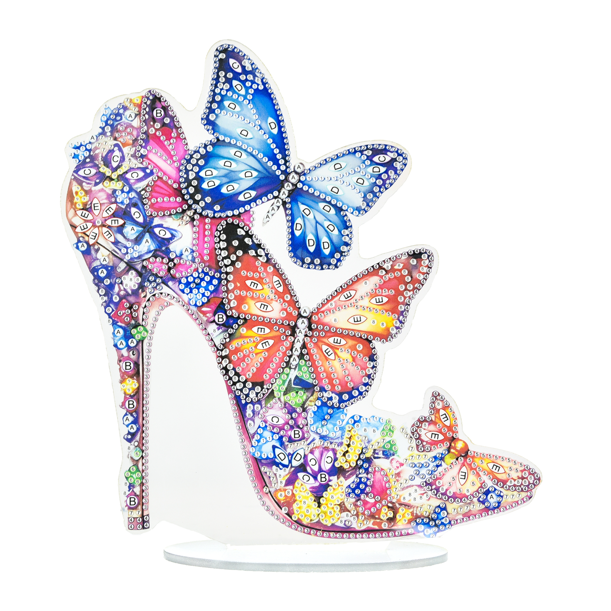 Алмазна мозаїка Strateg Кришталевий черевичок на підставці розміром 25х25 см (YKLZ15215)