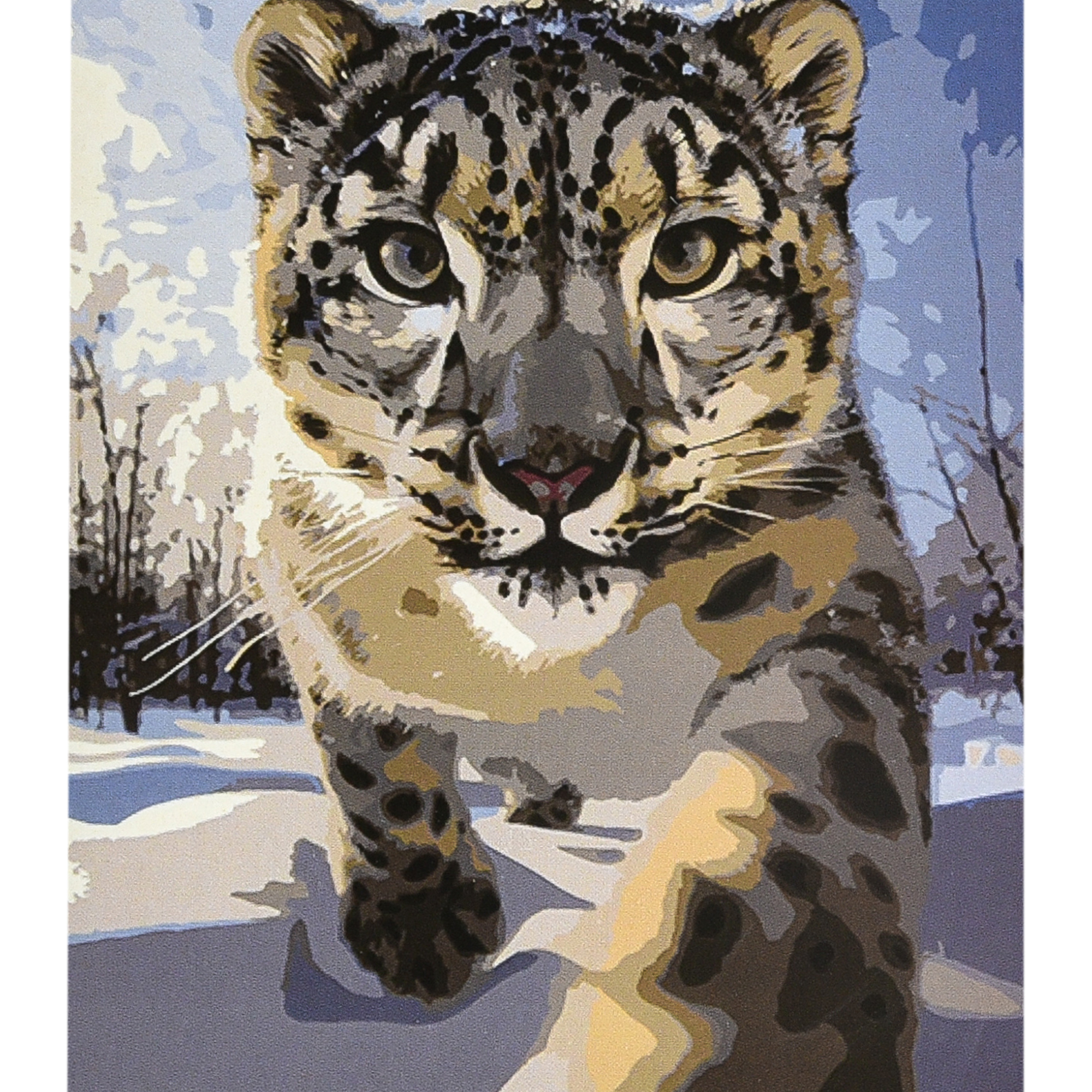 Картина за номерами Strateg Сила зимового лісу з лаком та рівнем розміром 40х50 см (VA-4631)