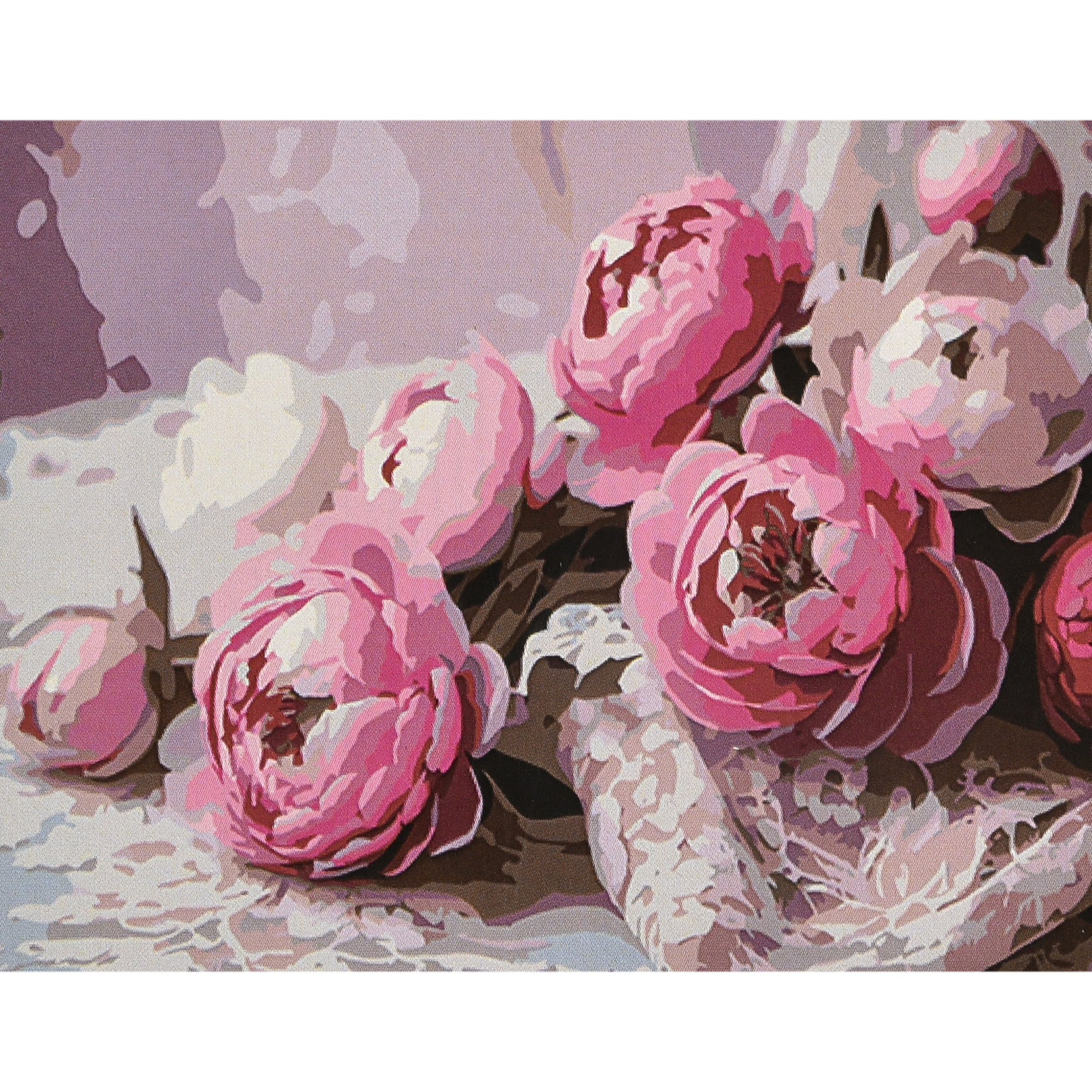 Картина за номерами Strateg Квіткова феєрія з лаком та рівнем розміром 40х50 см (VA-4649)