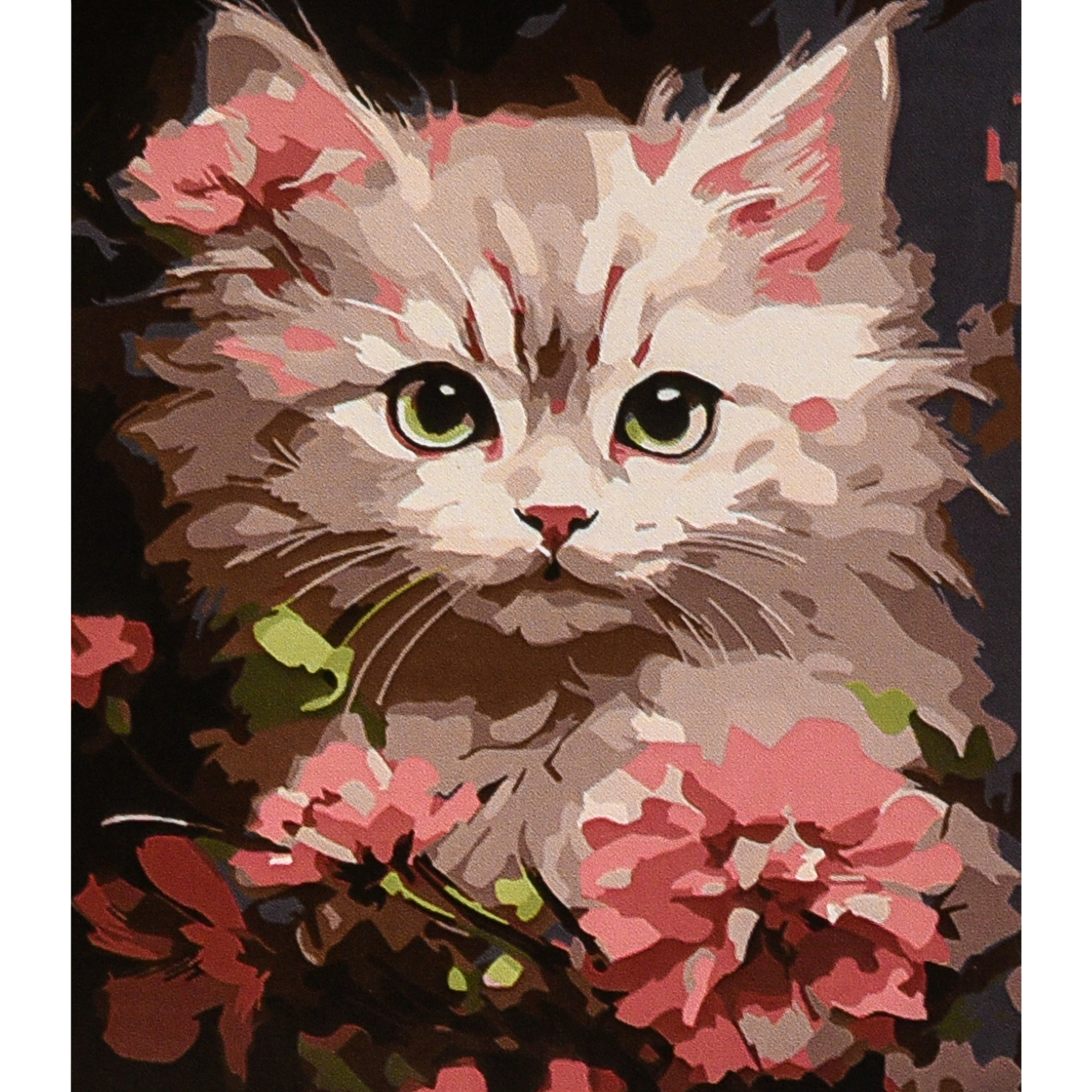 Картина за номерами Strateg ПРЕМІУМ Пухнасте щастя розміром 30х40 см (SS1199)