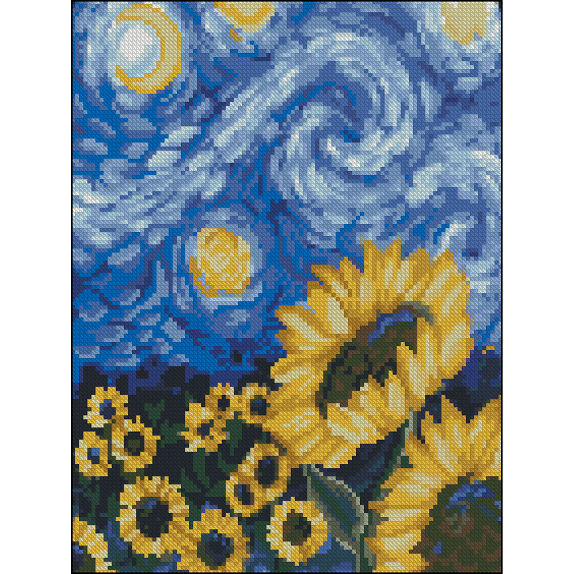 Алмазна мозаїка Strateg ПРЕМІУМ Соняшники без підрамника розміром 30х40 см (ZAV3040-2)