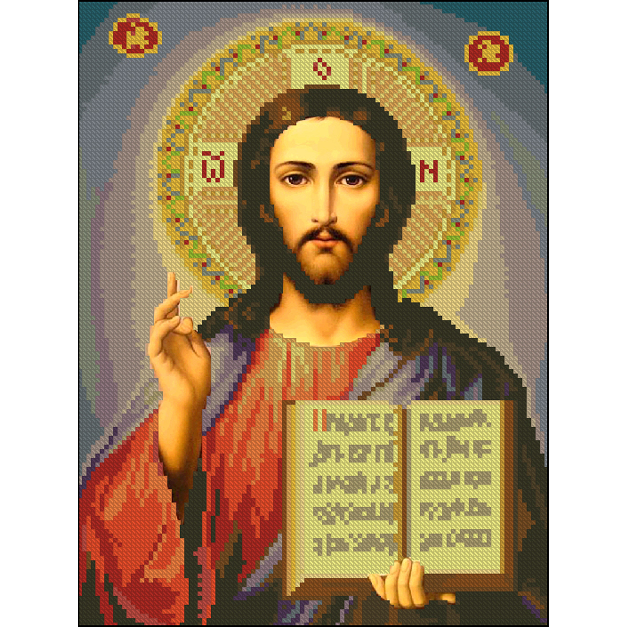 Алмазна мозаїка Strateg ПРЕМІУМ Благословіння без підрамника розміром 30х40 см (ZAV3040-4)