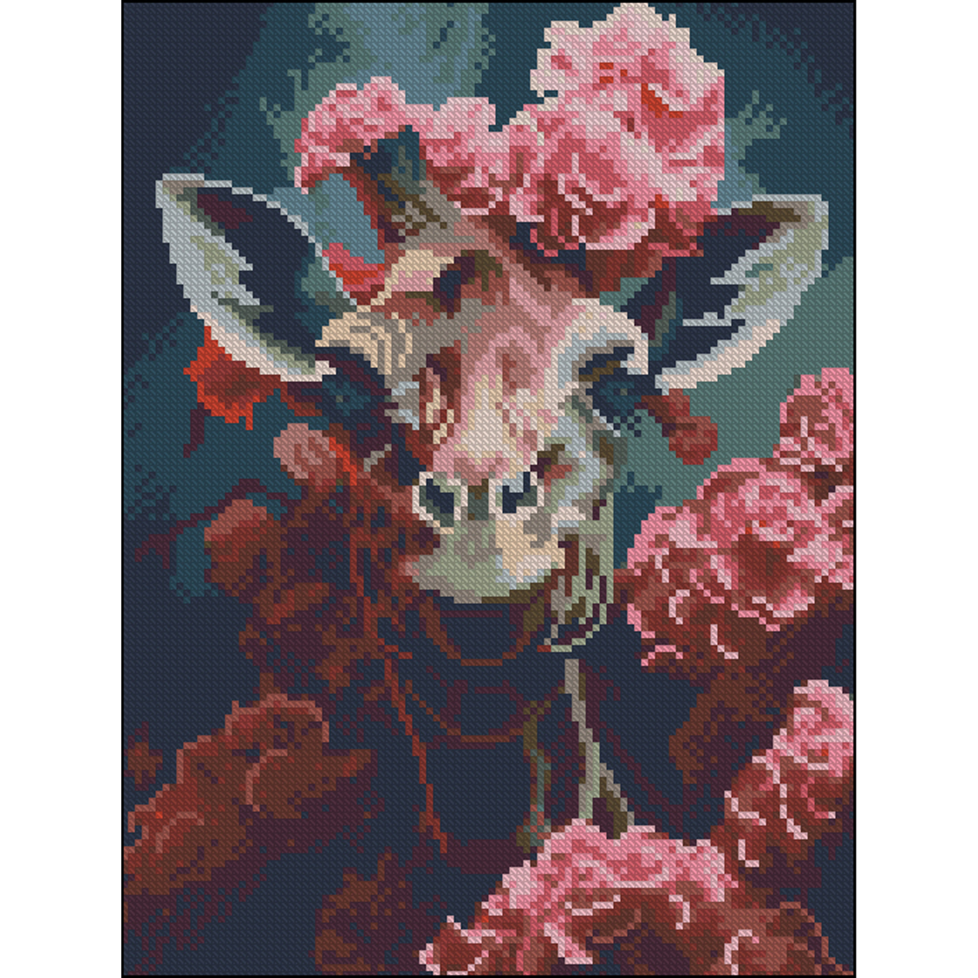 Алмазна мозаїка Strateg ПРЕМІУМ Жирафа без підрамника розміром 30х40 см (ZAV3040-5)