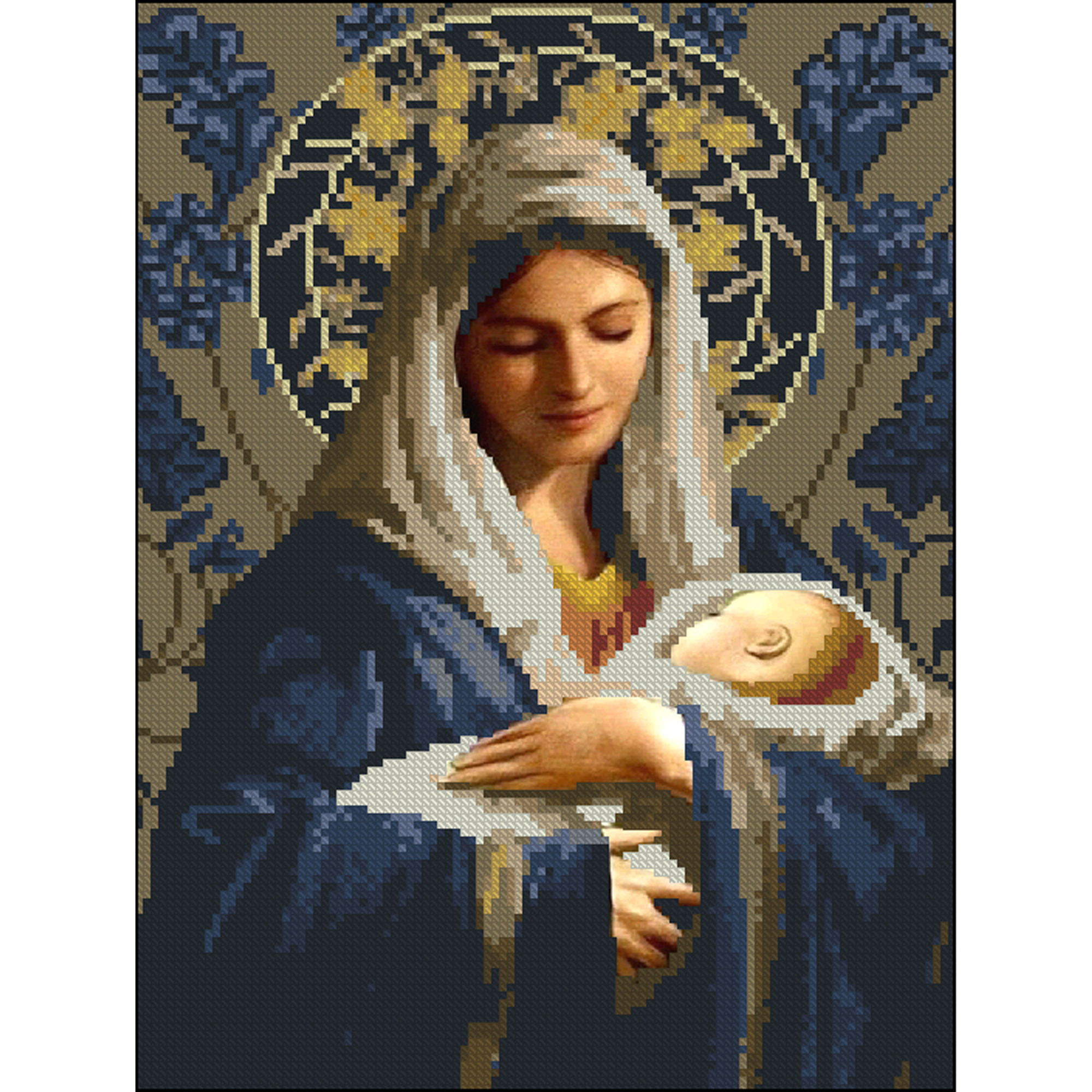 Алмазна мозаїка Strateg ПРЕМІУМ Народження без підрамника розміром 30х40 см (ZAV3040-8)