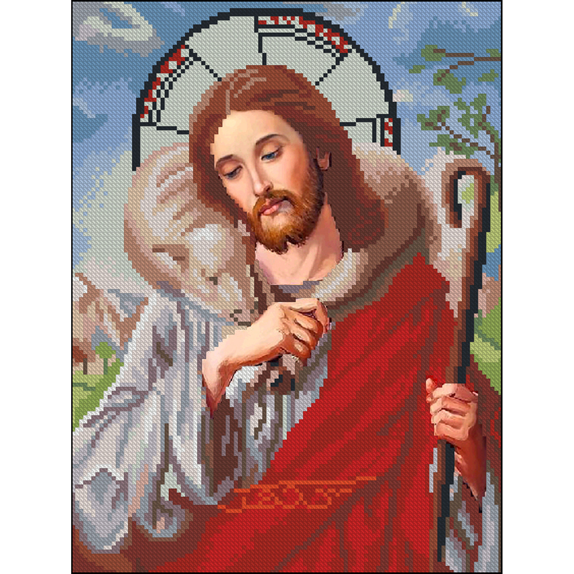 Алмазна мозаїка Strateg ПРЕМІУМ Воскресіння без підрамника розміром 30х40 см (ZAV3040-10)