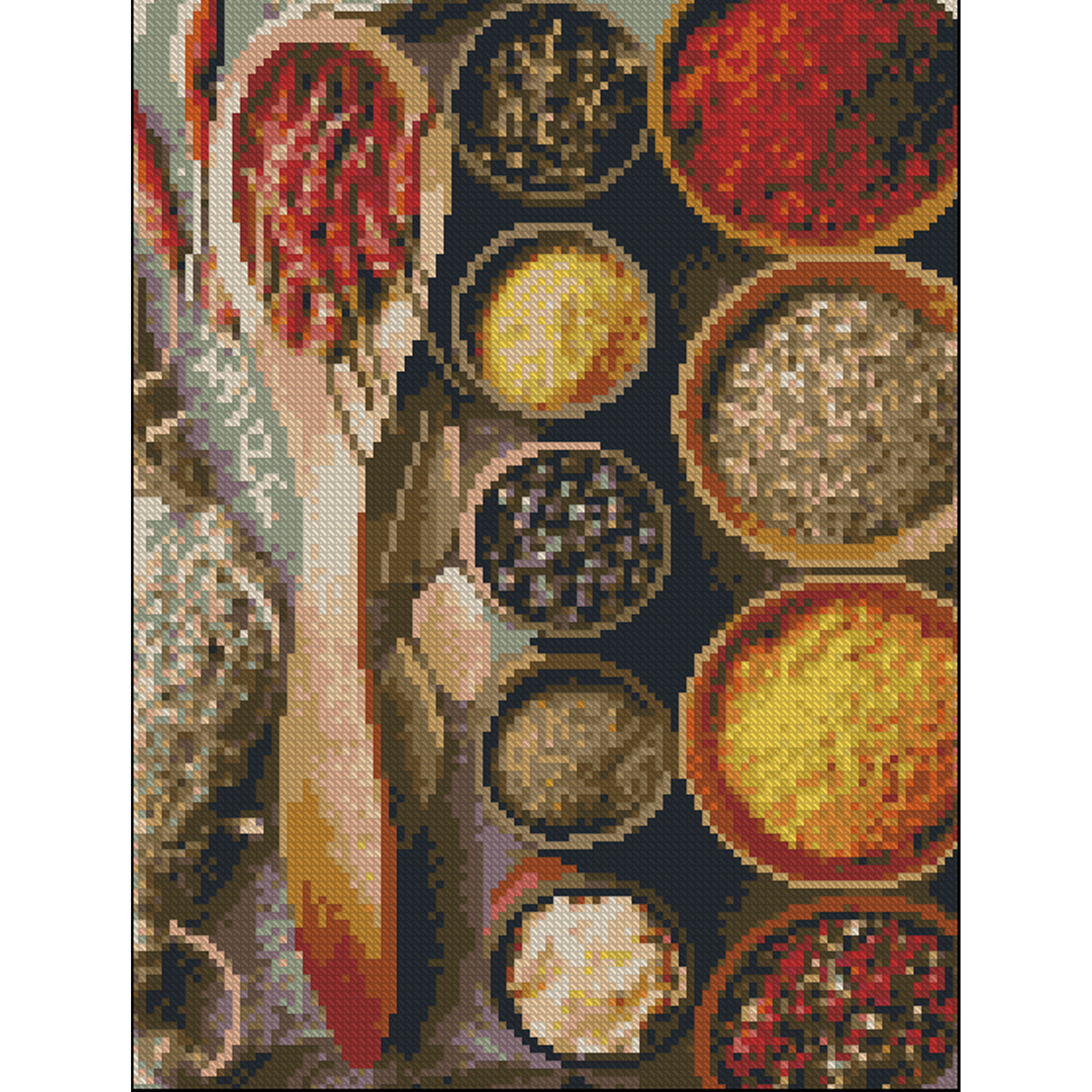 Алмазна мозаїка Strateg ПРЕМІУМ Прянощі без підрамника розміром 30х40 см (ZAV3040-11)