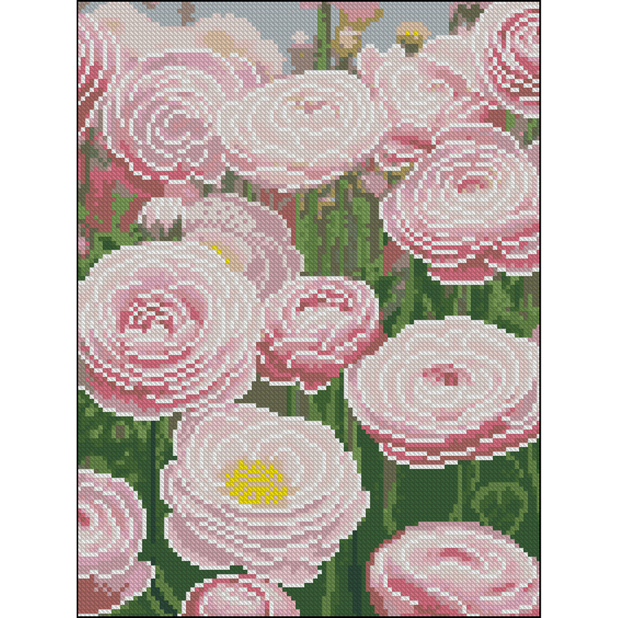 Алмазна мозаїка Strateg ПРЕМІУМ Весняне поле без підрамника розміром 30х40 см (ZAV3040-16)