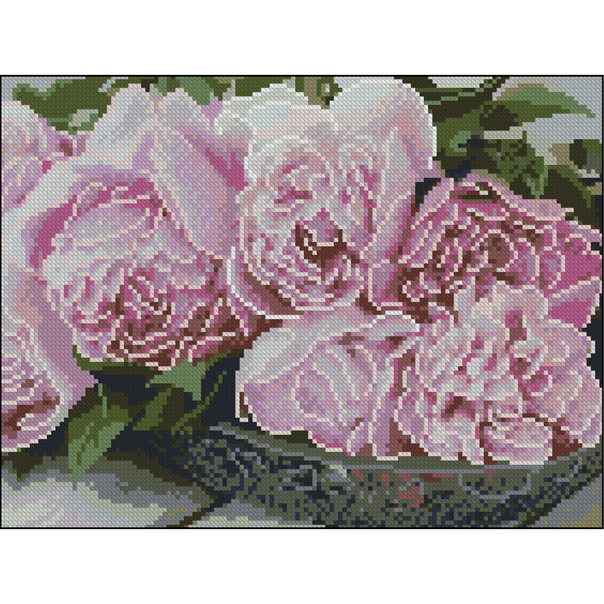 Алмазна мозаїка Strateg ПРЕМІУМ Букет без підрамника розміром 30х40 см (ZAV3040-17)