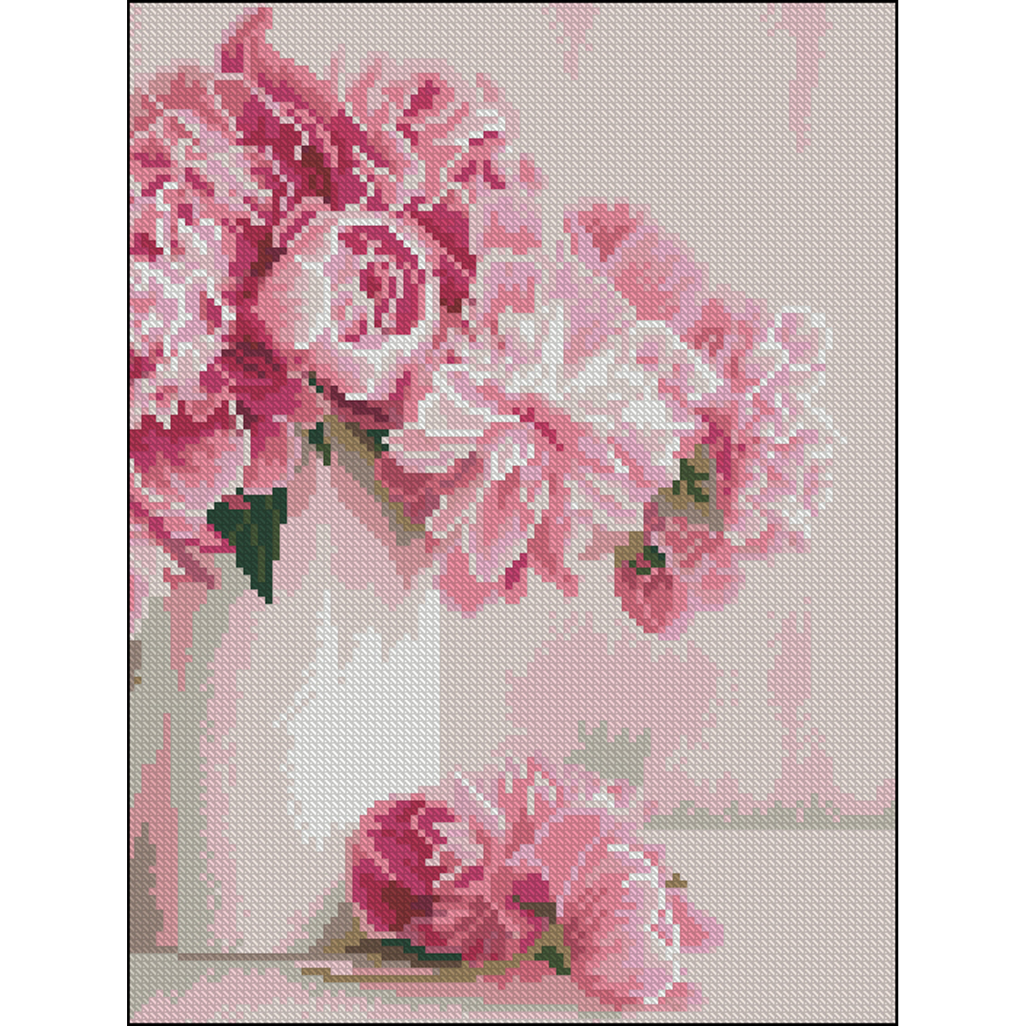 Алмазна мозаїка Strateg ПРЕМІУМ Ранковий букет без підрамника розміром 30х40 см (ZAV3040-25)