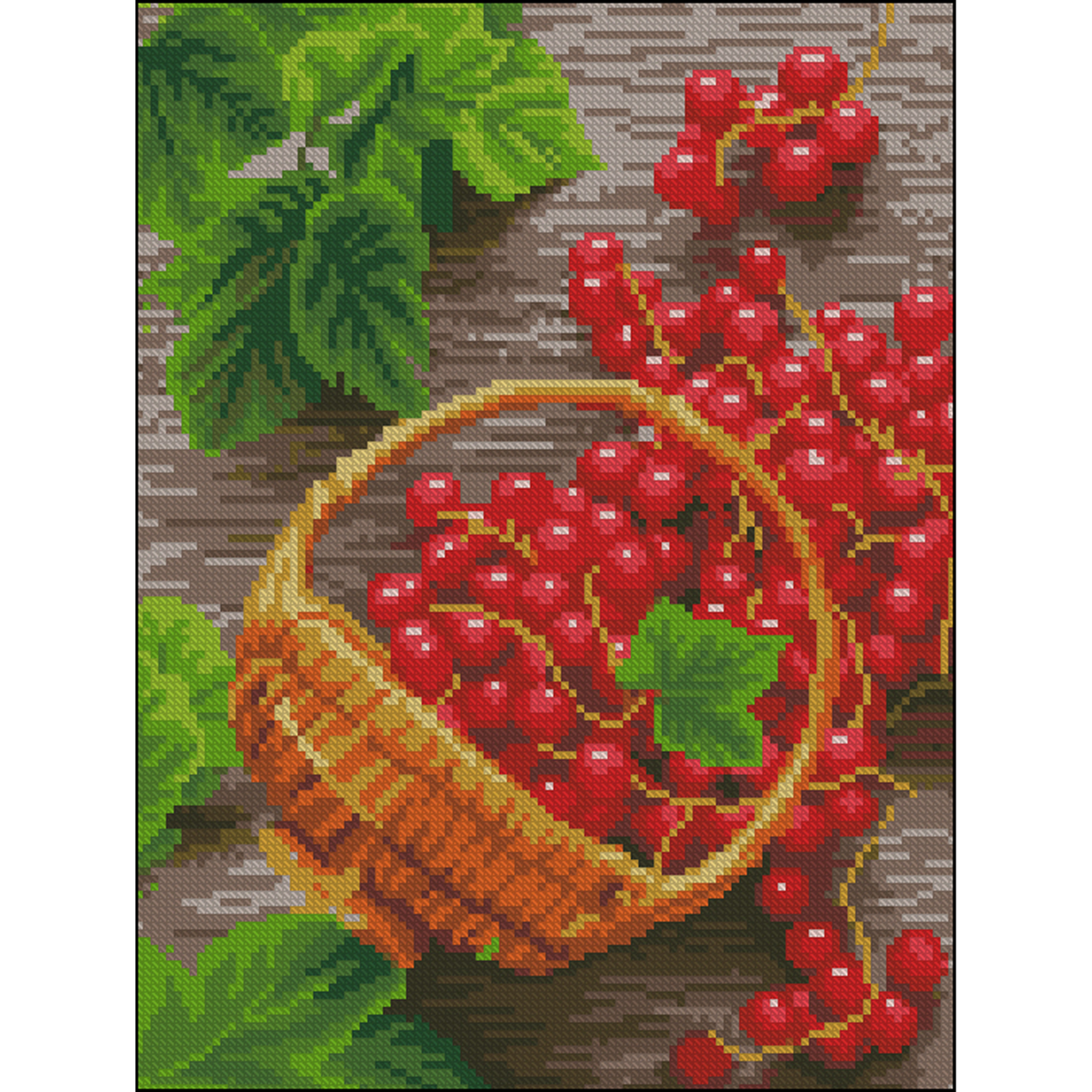 Алмазна мозаїка Strateg ПРЕМІУМ Порічка без підрамника розміром 30х40 см (ZAV3040-31)