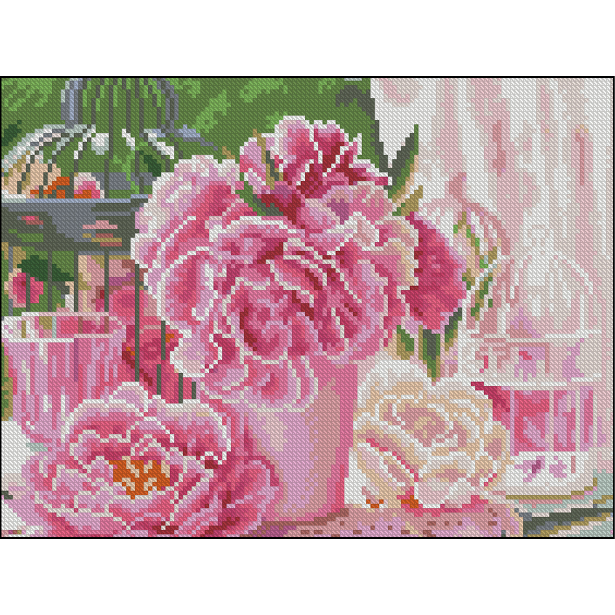 Алмазна мозаїка Strateg ПРЕМІУМ Весняний настрій без підрамника розміром 30х40 см (ZAV3040-33)