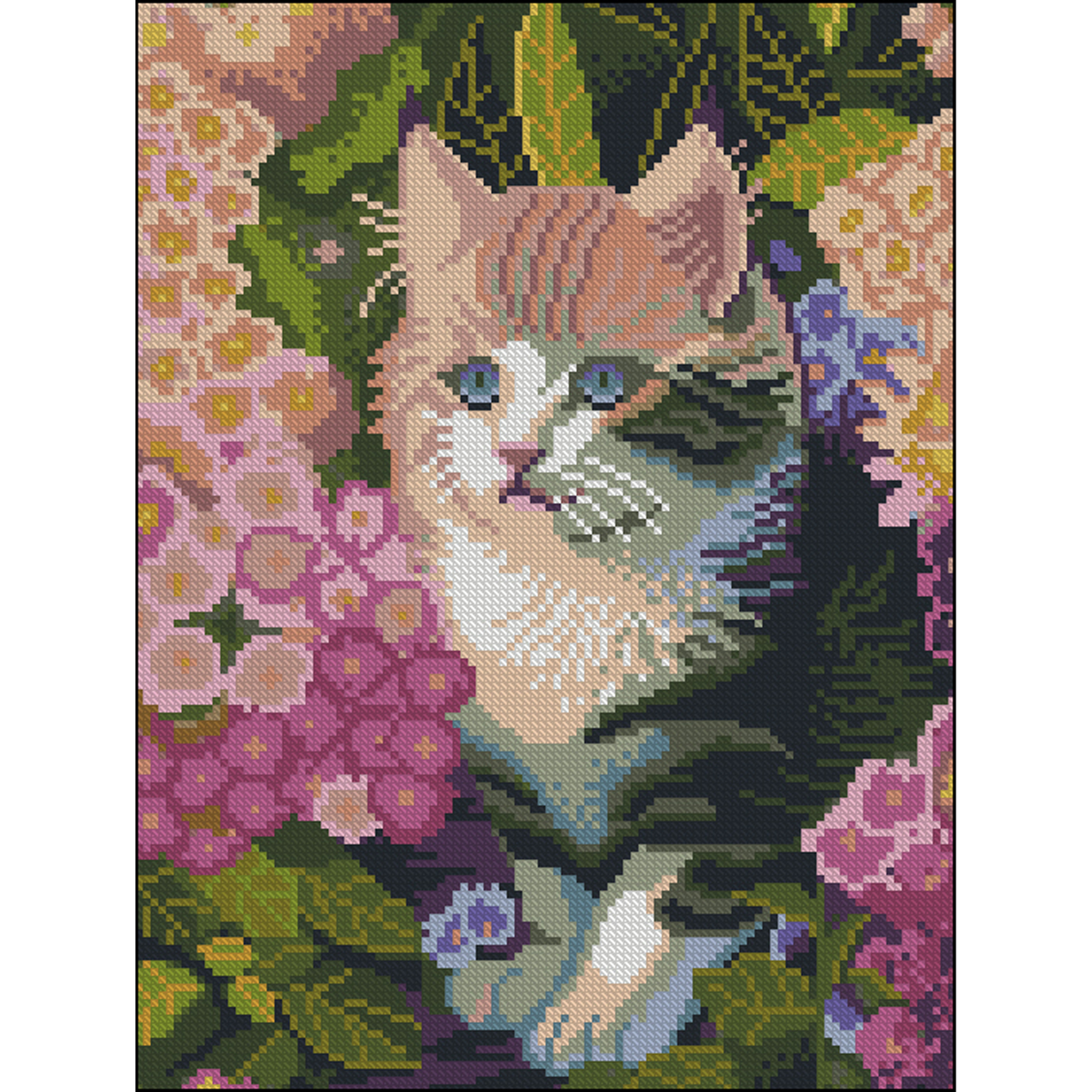 Алмазна мозаїка Strateg ПРЕМІУМ Муркотик без підрамника розміром 30х40 см (ZAV3040-38)