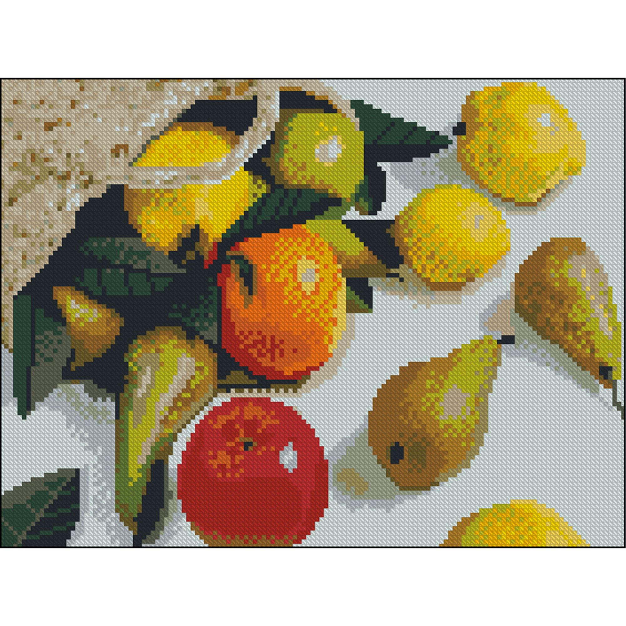 Алмазна мозаїка Strateg ПРЕМІУМ Фрукти без підрамника розміром 30х40 см (ZAV3040-42)