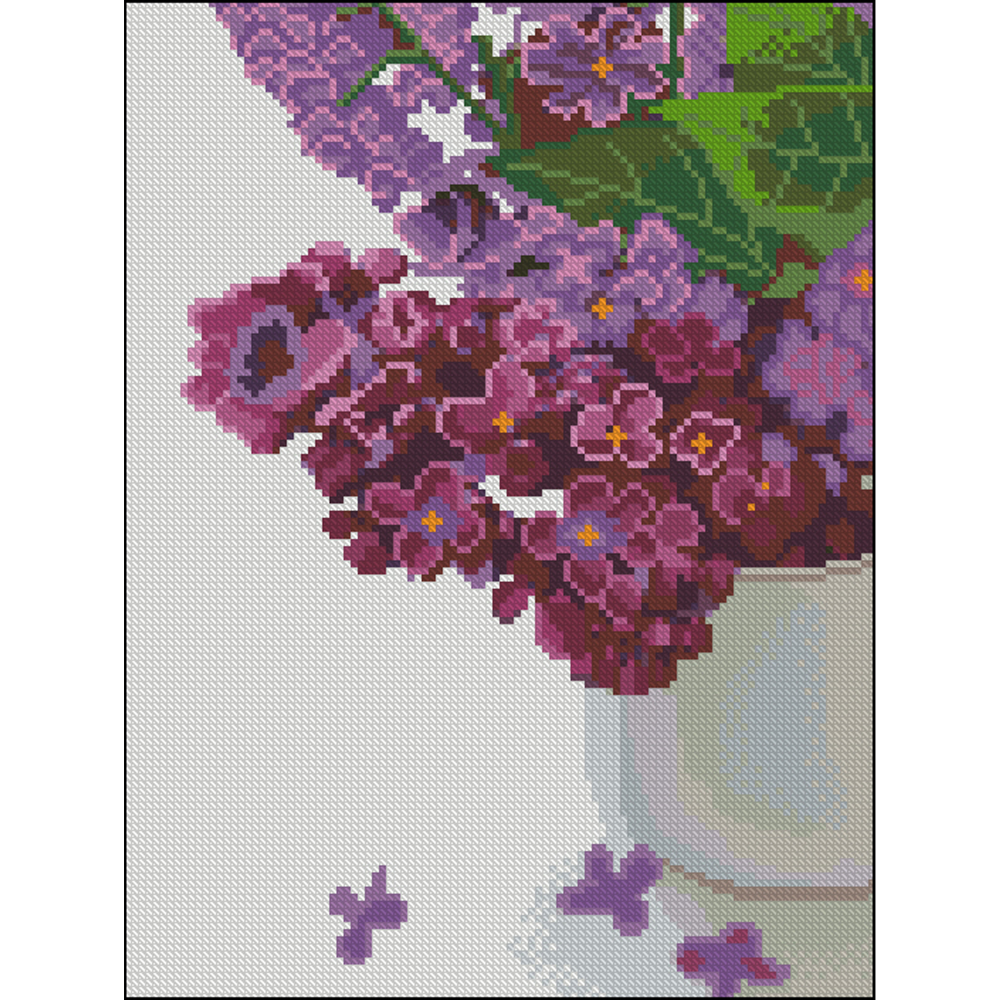 Алмазна мозаїка Strateg ПРЕМІУМ Бузковий настрій без підрамника розміром 30х40 см (ZAV3040-45)