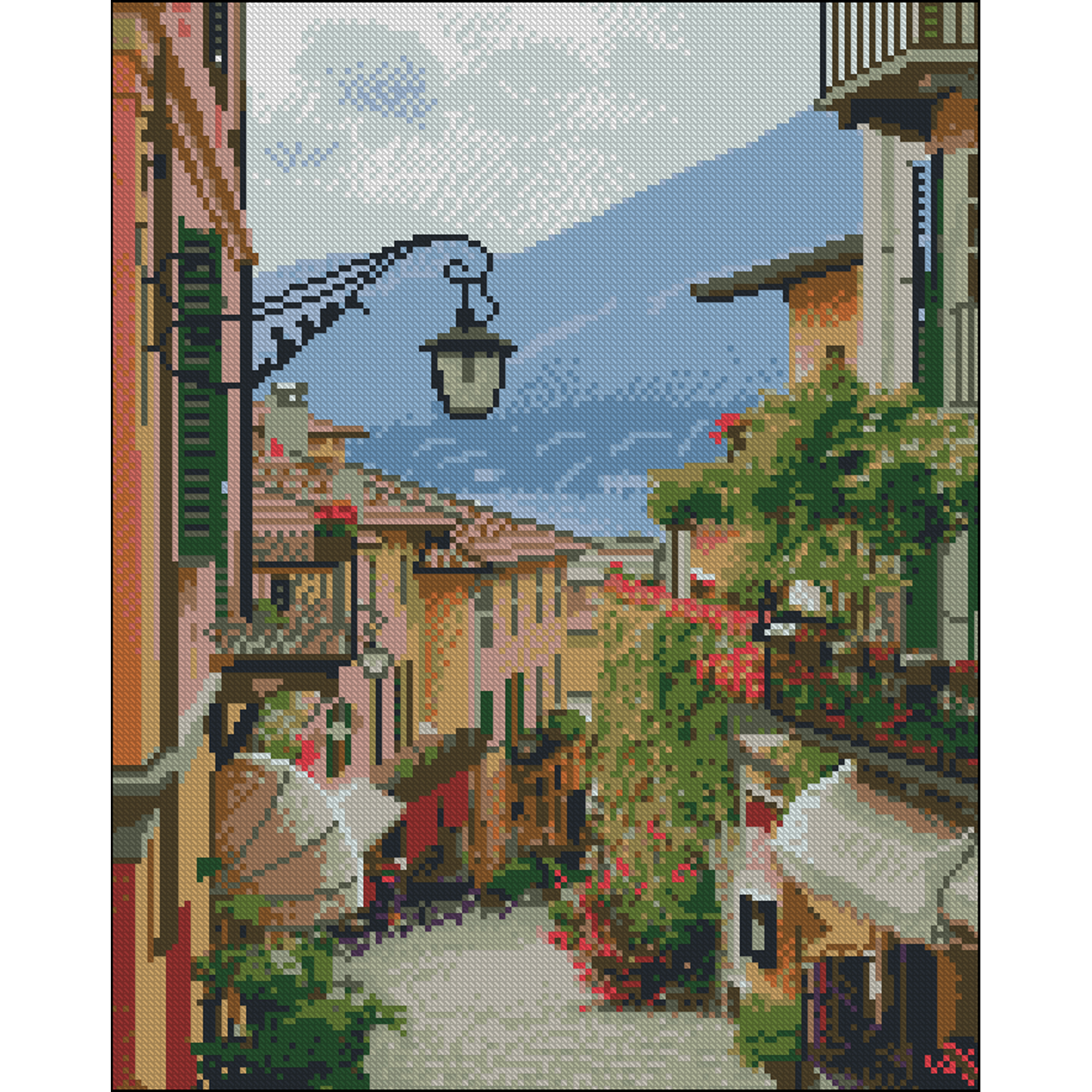 Алмазна мозаїка Strateg ПРЕМІУМ Краєвид без підрамника розміром 40х50 см (ZAV4050-31)