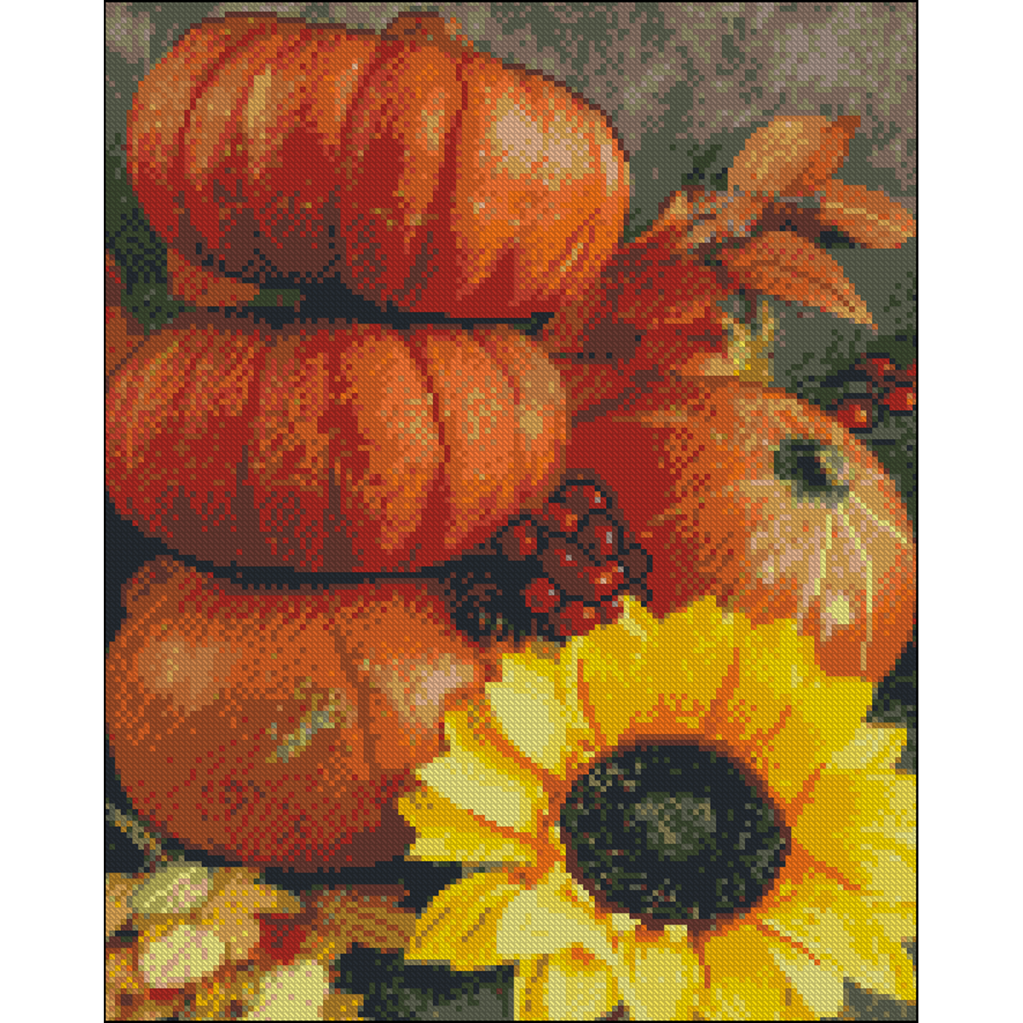 Алмазна мозаїка Strateg ПРЕМІУМ Врожай без підрамника розміром 40х50 см (ZAV4050-33)